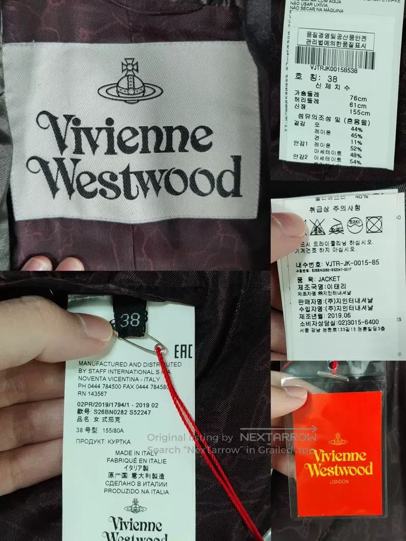 Vivienne Westwood Vivienne Westwood Letter-printed striped suit jacket Size XS / US 0-2 / IT 36-38 - 7 Thumbnail