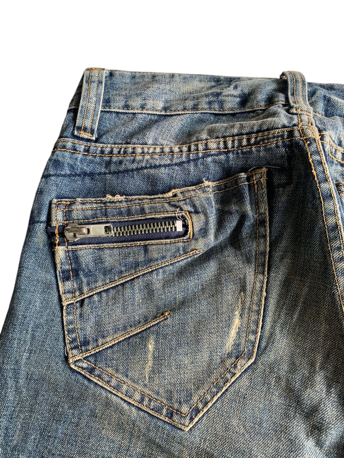 Tornado Mart Army Of No! Skull Punk Style Japanese Distressed Denim🎌☠️ Size US 29 - 14 Thumbnail
