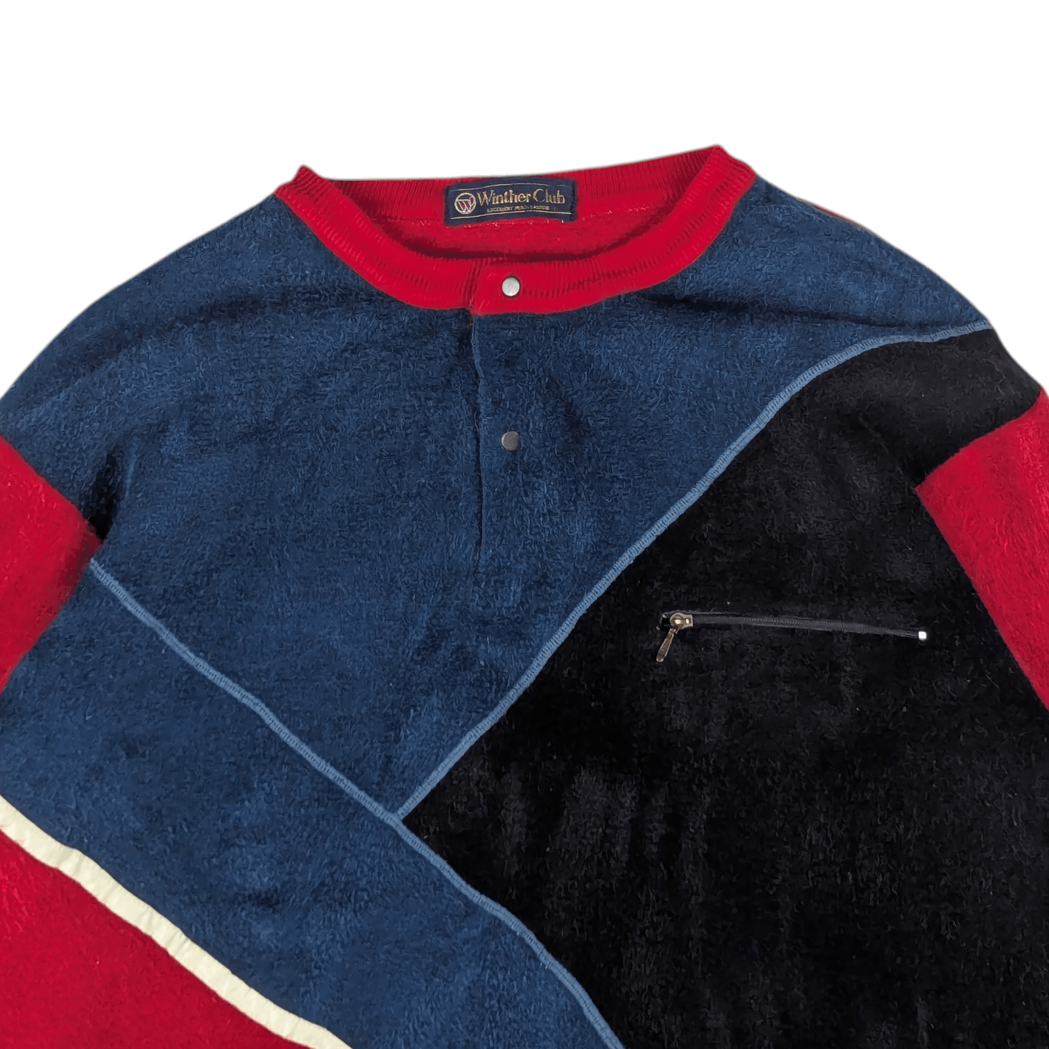 Japanese Brand Vtg JAPAN Winther Club Fleece Velvet Multicolor Sweatshirt Size US M / EU 48-50 / 2 - 5 Thumbnail