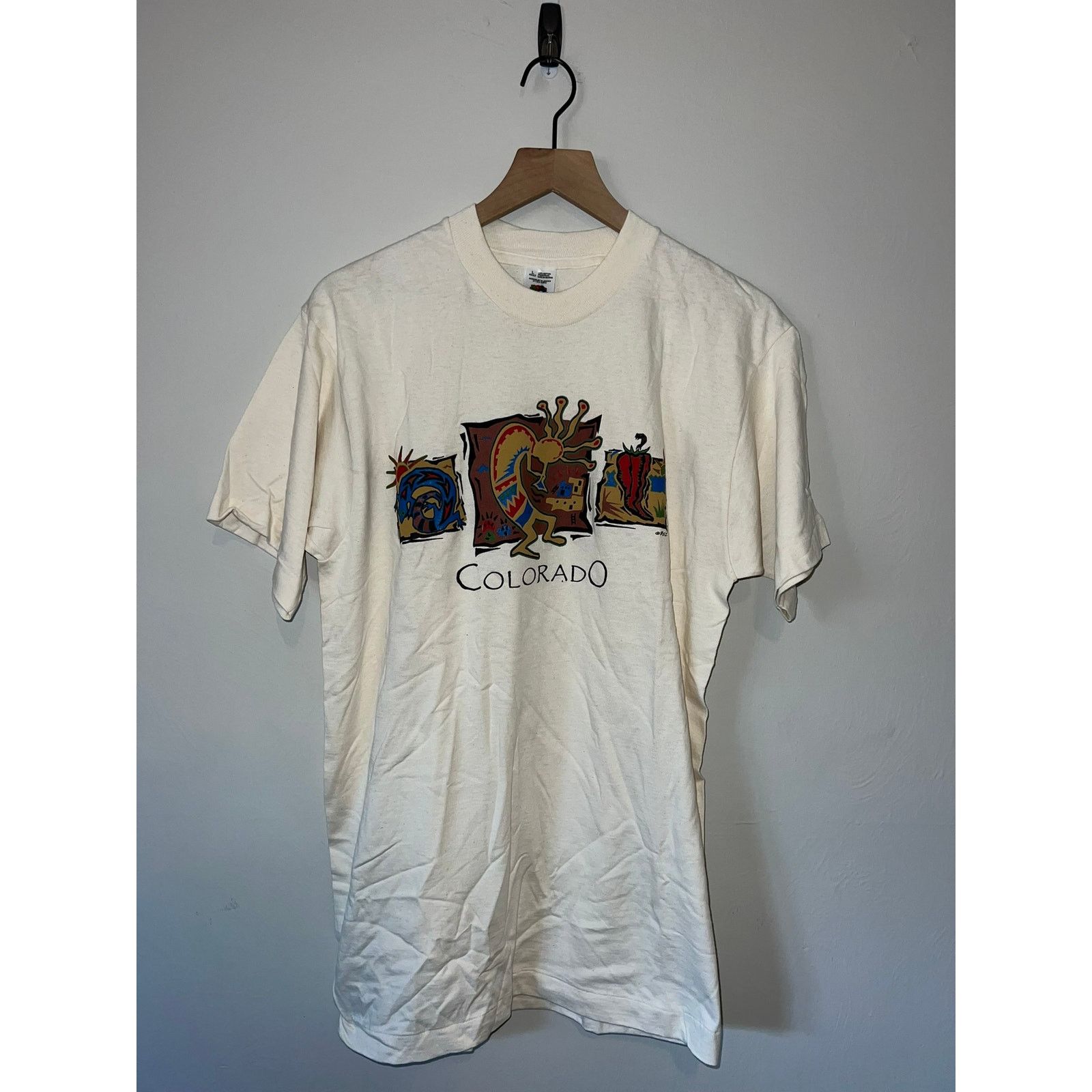 Fruit Of The Loom Vintage Aboriginal Dancer Shirt Kokopelli Tee VTG 90s L Size US L / EU 52-54 / 3 - 1 Thumbnail