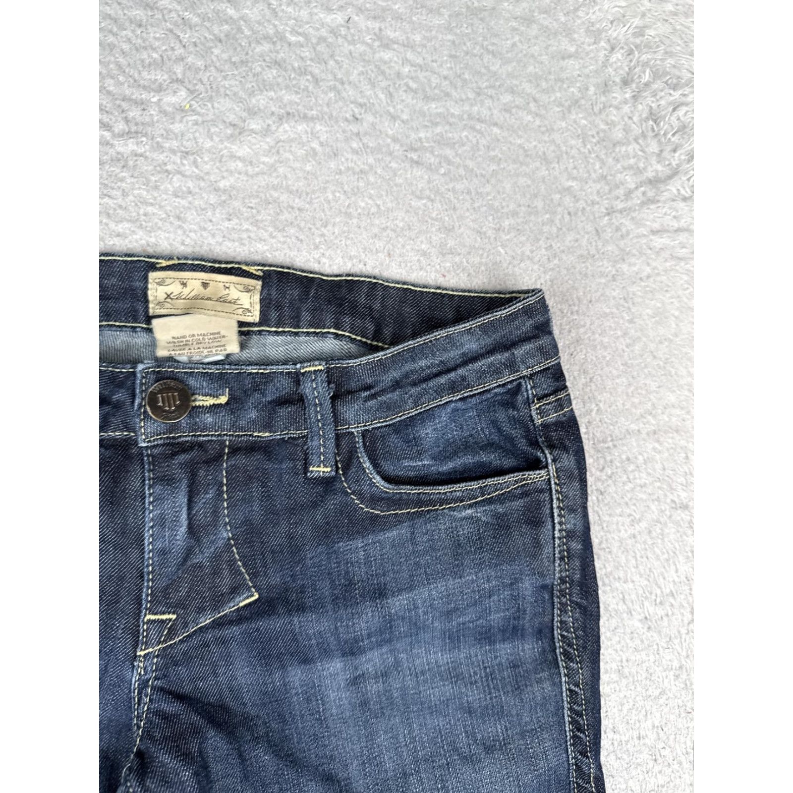 Denime William Rast Denim Shorts Womens 26 Blue Cut-Off Raw Hem Stretch Mid Rise Casual Size 26" / US 2 / IT 38 - 5 Thumbnail