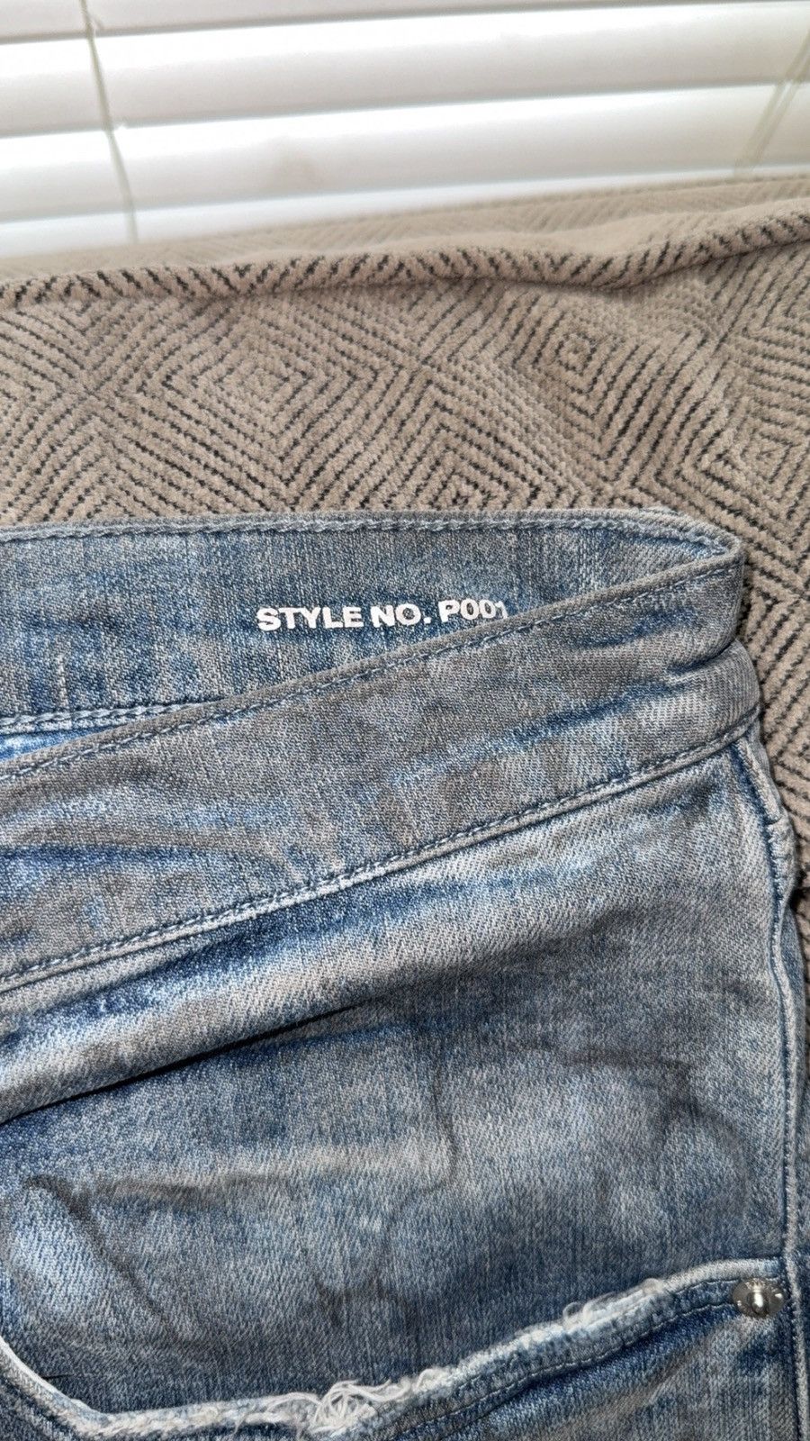 Purple Brand Purple Brand Marble Wash Jeans Distressed Light Blue Denim Size US 38 / EU 54 - 4 Thumbnail