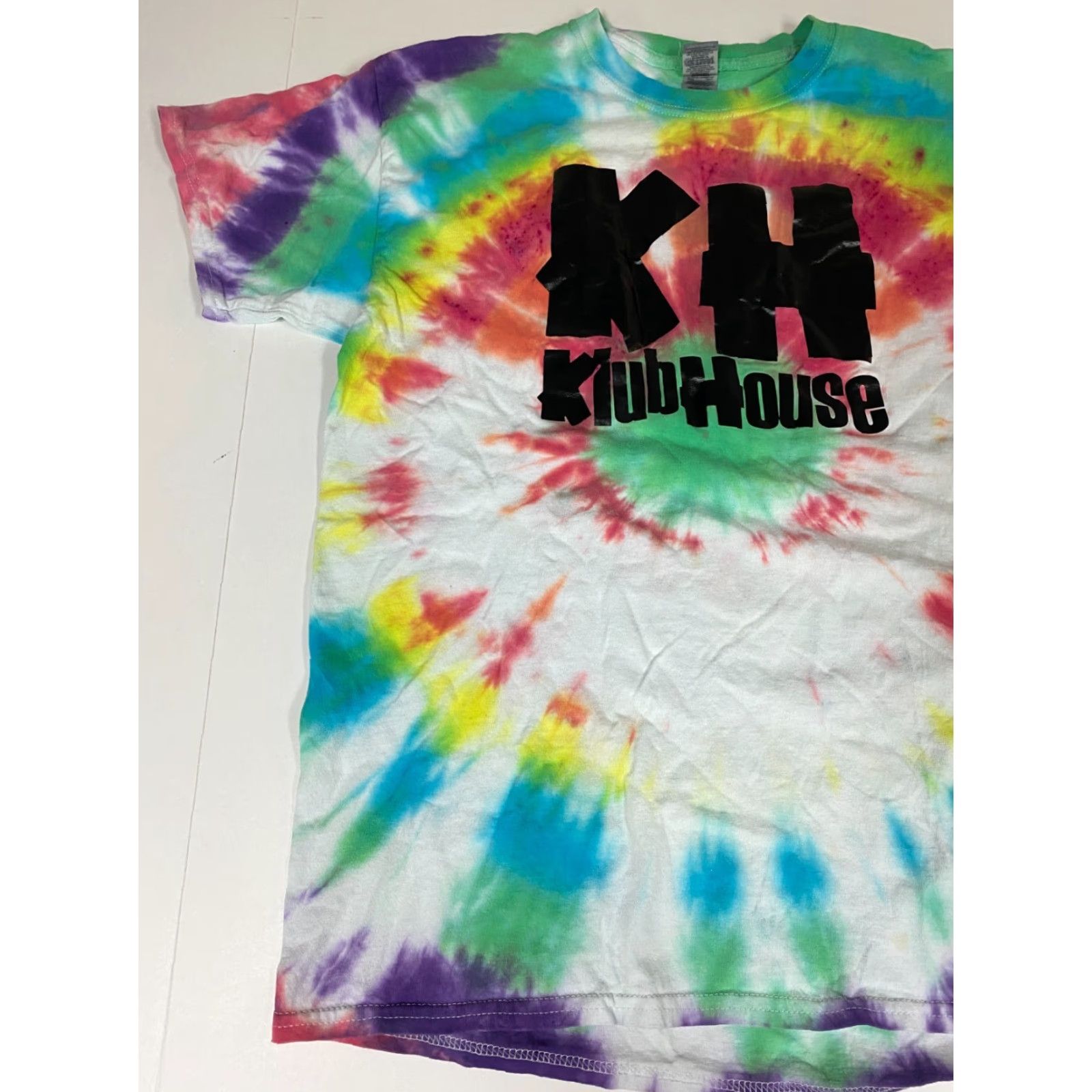 Gildan Gildan Tie Dye Mens Shirt L Short Sleeve Crew Neck T-Shirt Dryblend Classic Stars Summer Multicolor Logo Size US L / EU 52-54 / 3 - 3 Thumbnail