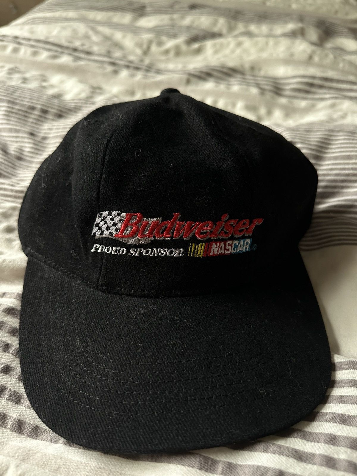 Budweiser × NASCAR × Vintage budweiser x nascar vintage black cordoroy cap 🏁 Size ONE SIZE - 2 Thumbnail