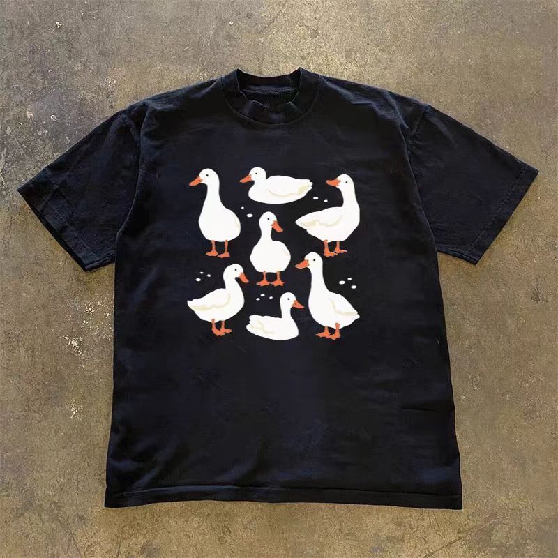 Vintage Black washed vintage duck print long-sleeved t-shirt Size US M / EU 48-50 / 2 - 1 Thumbnail