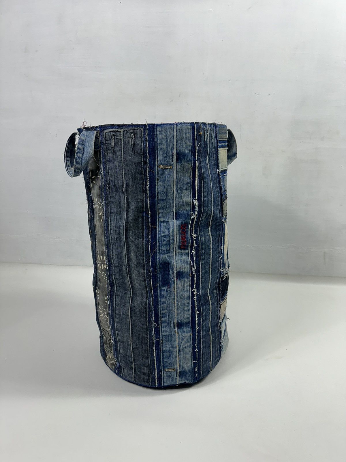 Handmade Custom Made Denim Patchwork Laundry Bag Home Decoration Size ONE SIZE - 3 Thumbnail