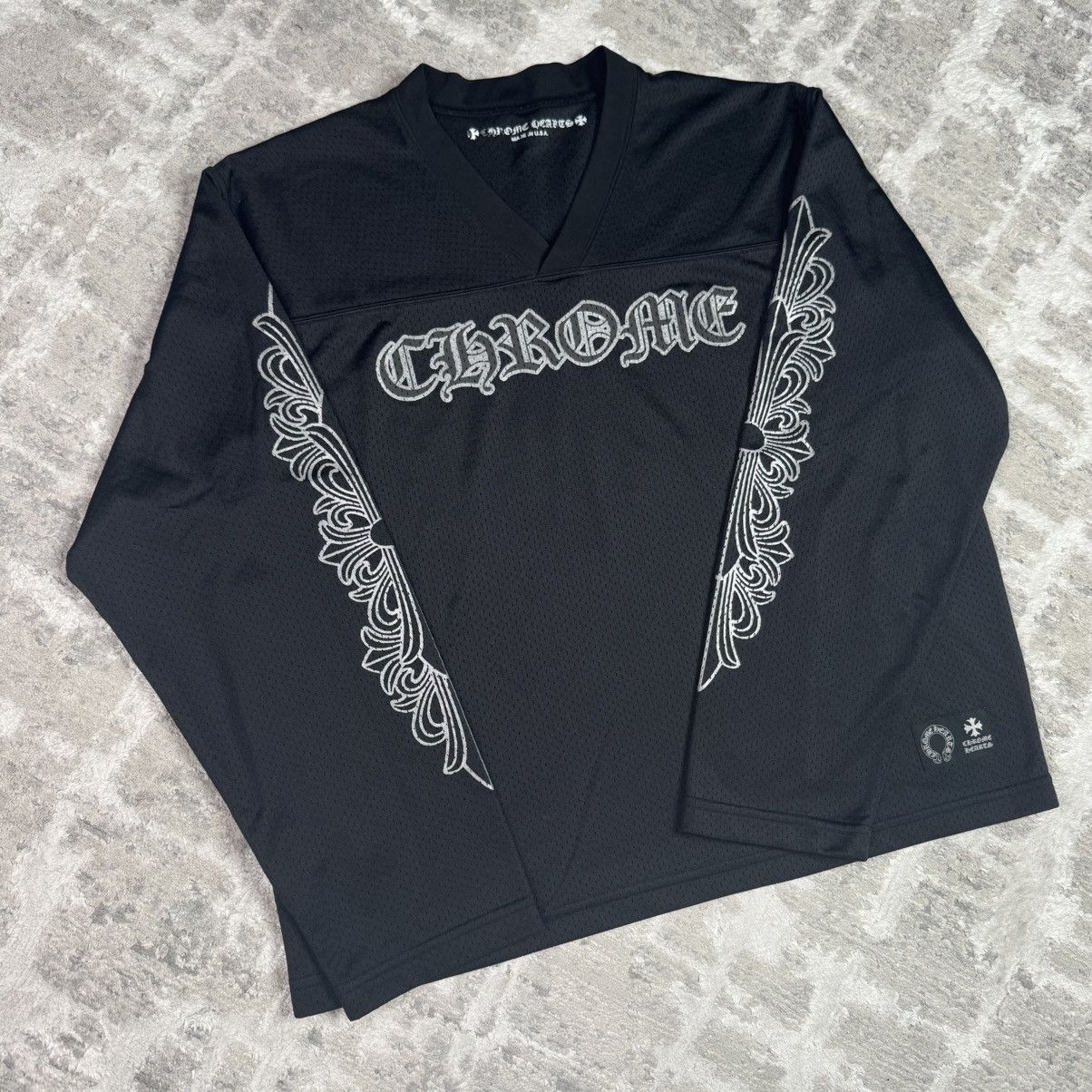 Chrome Hearts Mesh stadium floral long sleeve jersey Size US M / EU 48-50 / 2 - 9 Thumbnail