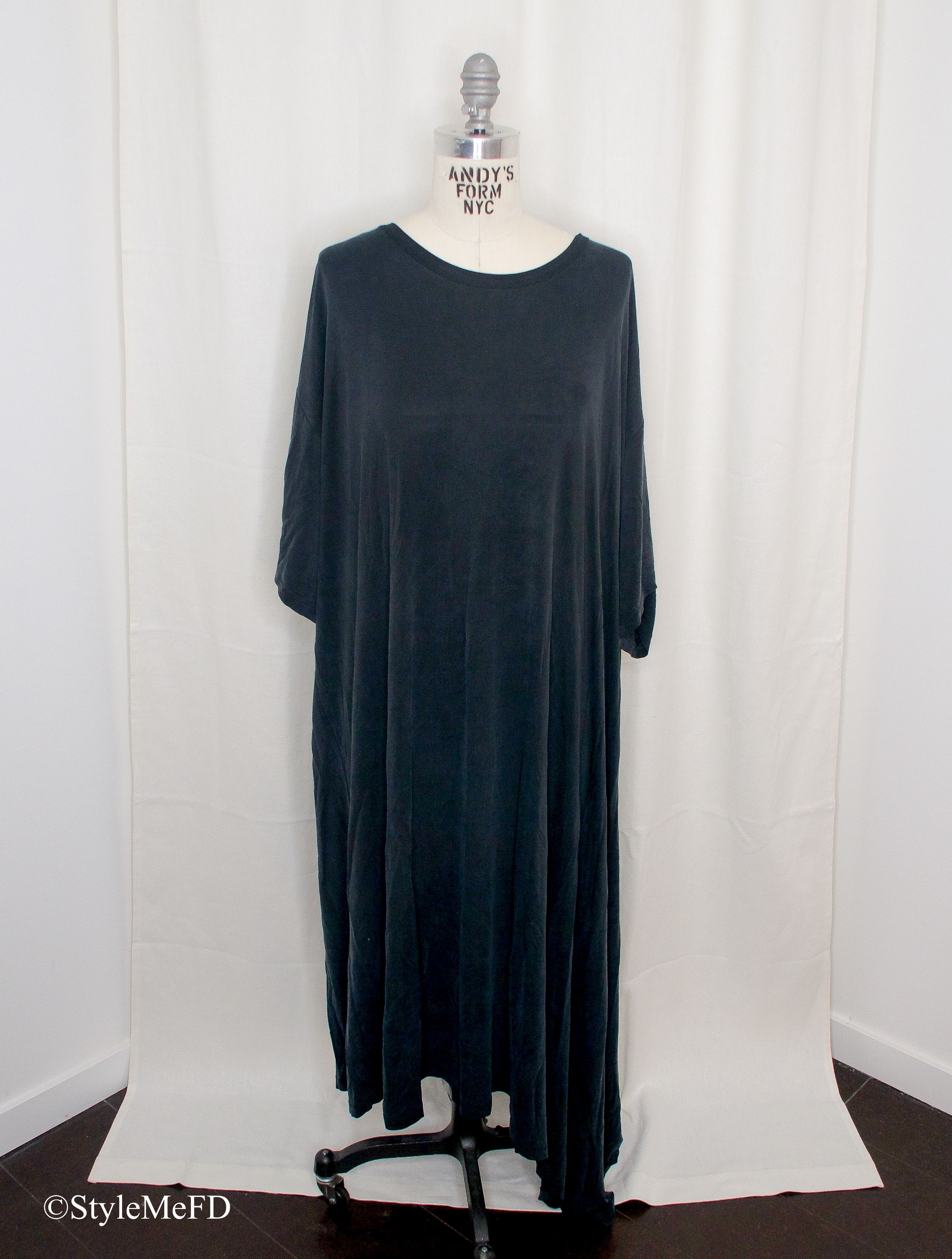 image of Mm6 Maison Margiela - Grey Asymetrical Oversized Dress - XL in Dark Grey, Women's