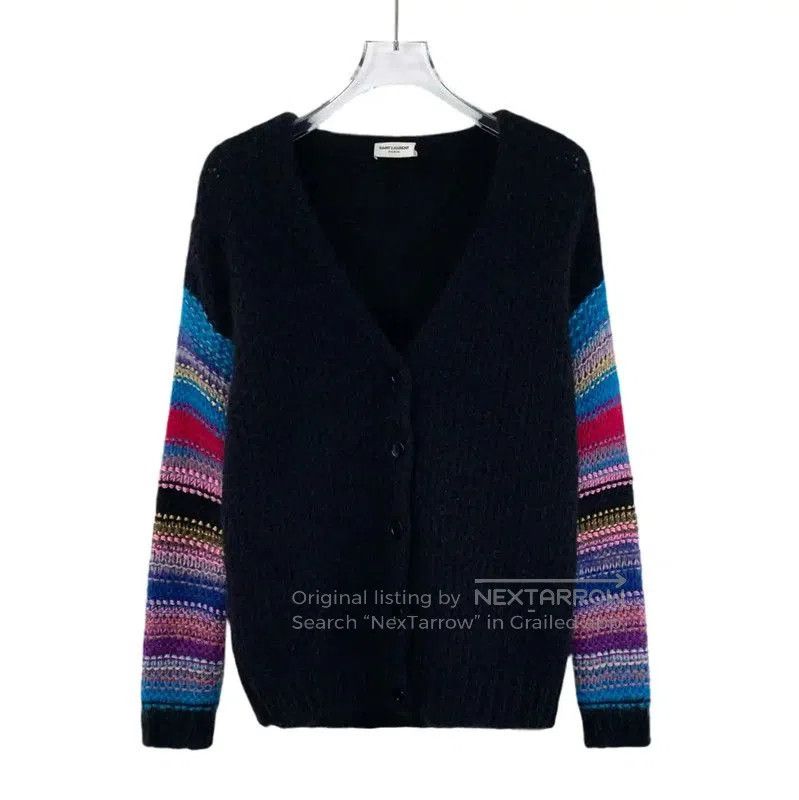 Yves Saint Laurent YSL Multi-Color Mohair Knit Sweater . Size XS / US 0-2 / IT 36-38 - 1 Thumbnail