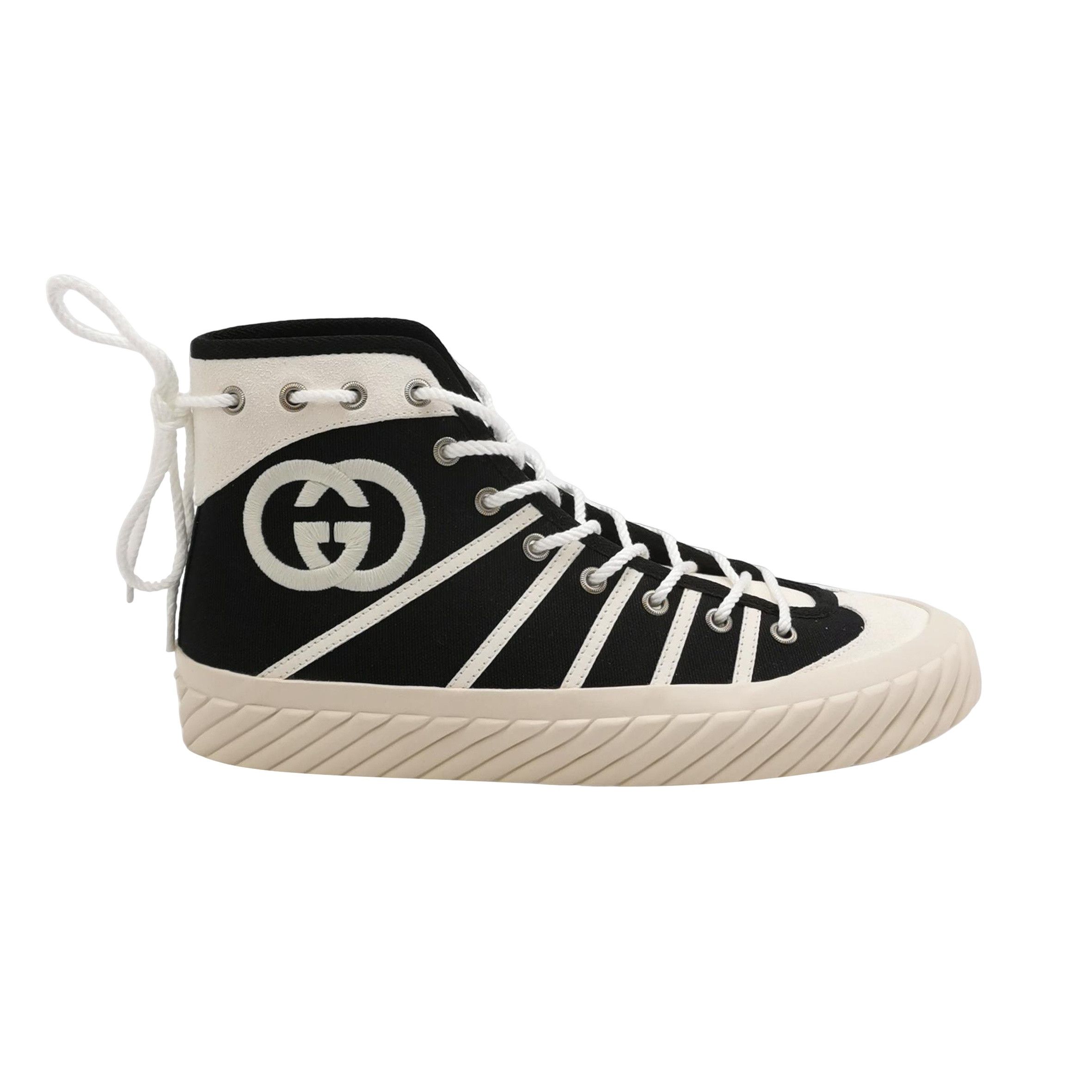 Gucci Gucci Interlocking G Canvas Hi-Top Sneakers 41 Size US 8 / EU 41 - 1 Thumbnail