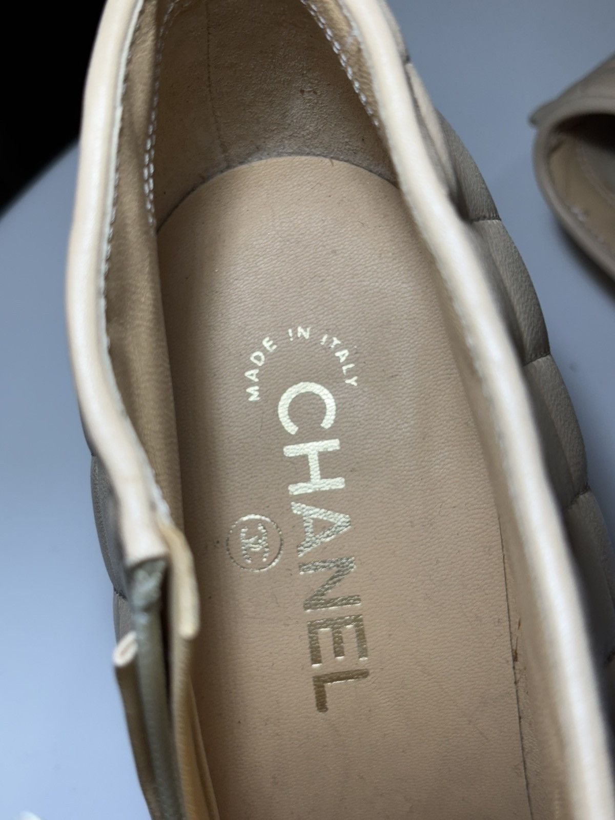 Chanel Chanel Beige Leather Cap-Toe Quilted Ankle Boots Size US 10 / IT 40 - 2 Thumbnail