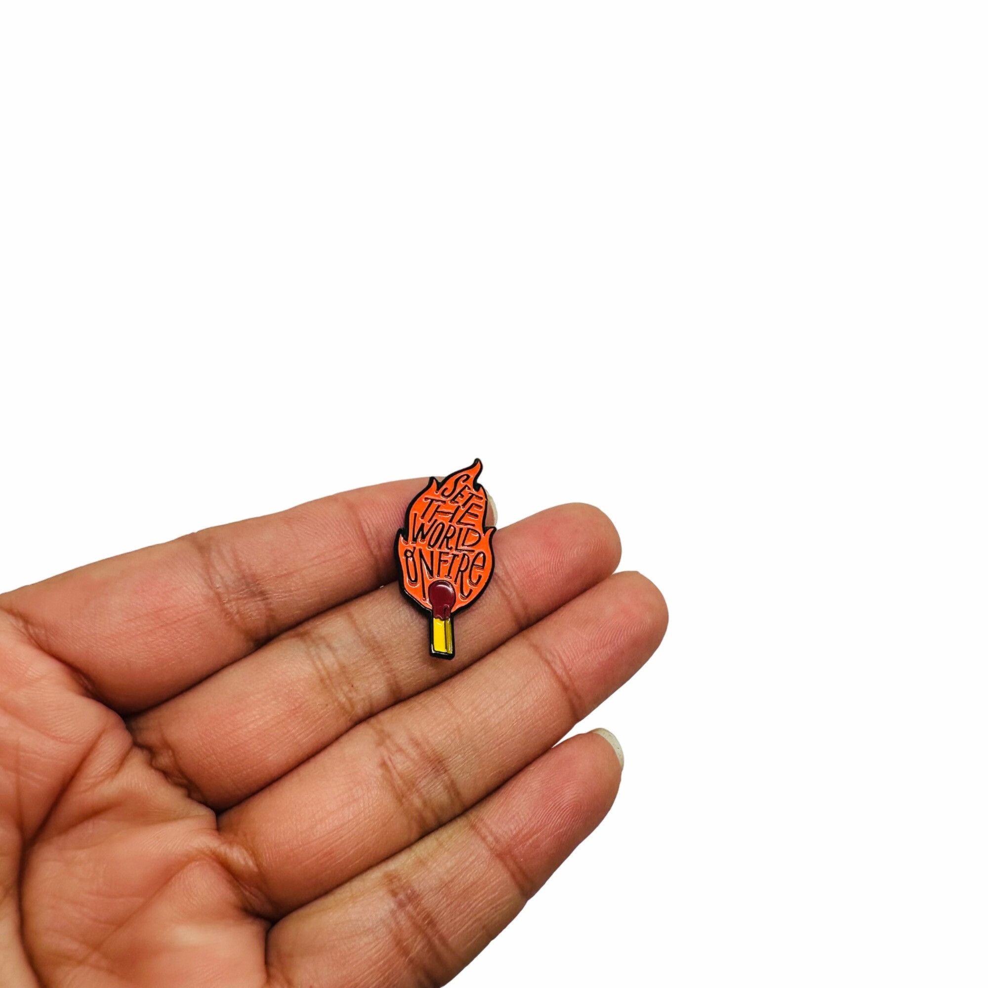 Other ⭐Cartoon Set the world on fire Enamel Pin Matches Flame Blaz Size ONE SIZE - 2 Thumbnail