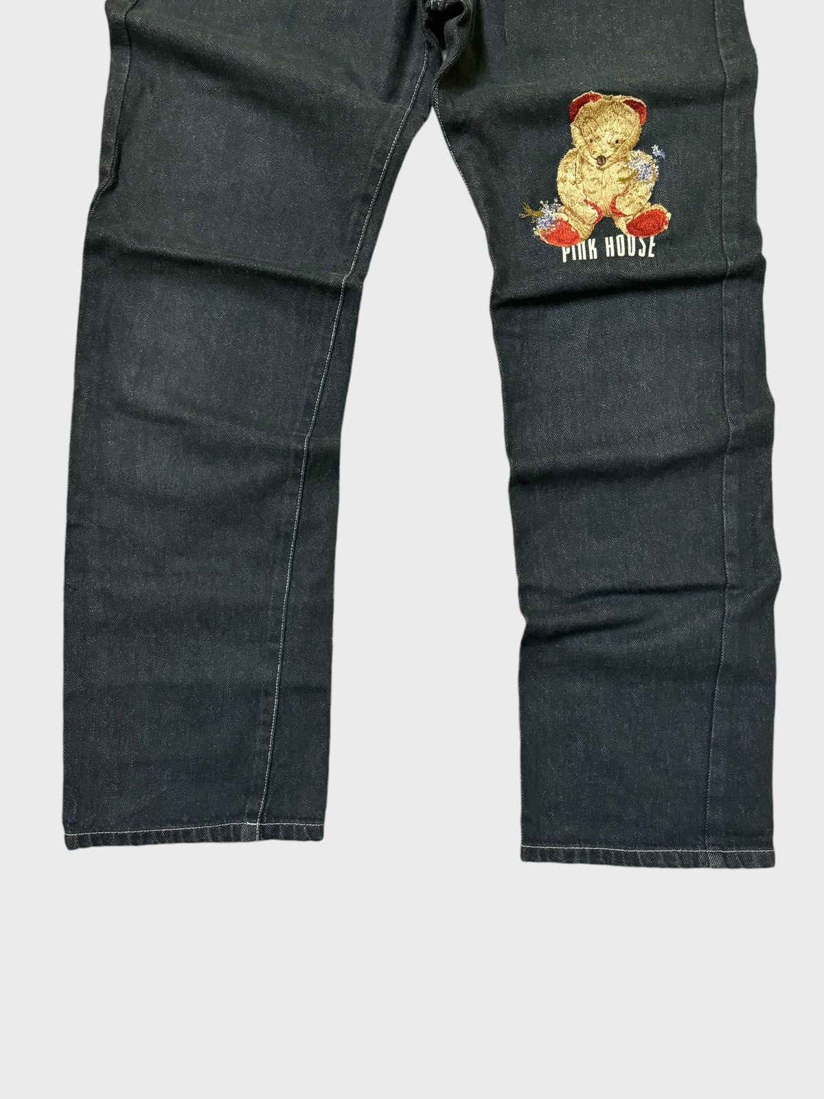 Japanese Brand × Pink House VTG Pink House Embroidered Bear Denim Jeans Size US 29 - 7 Thumbnail