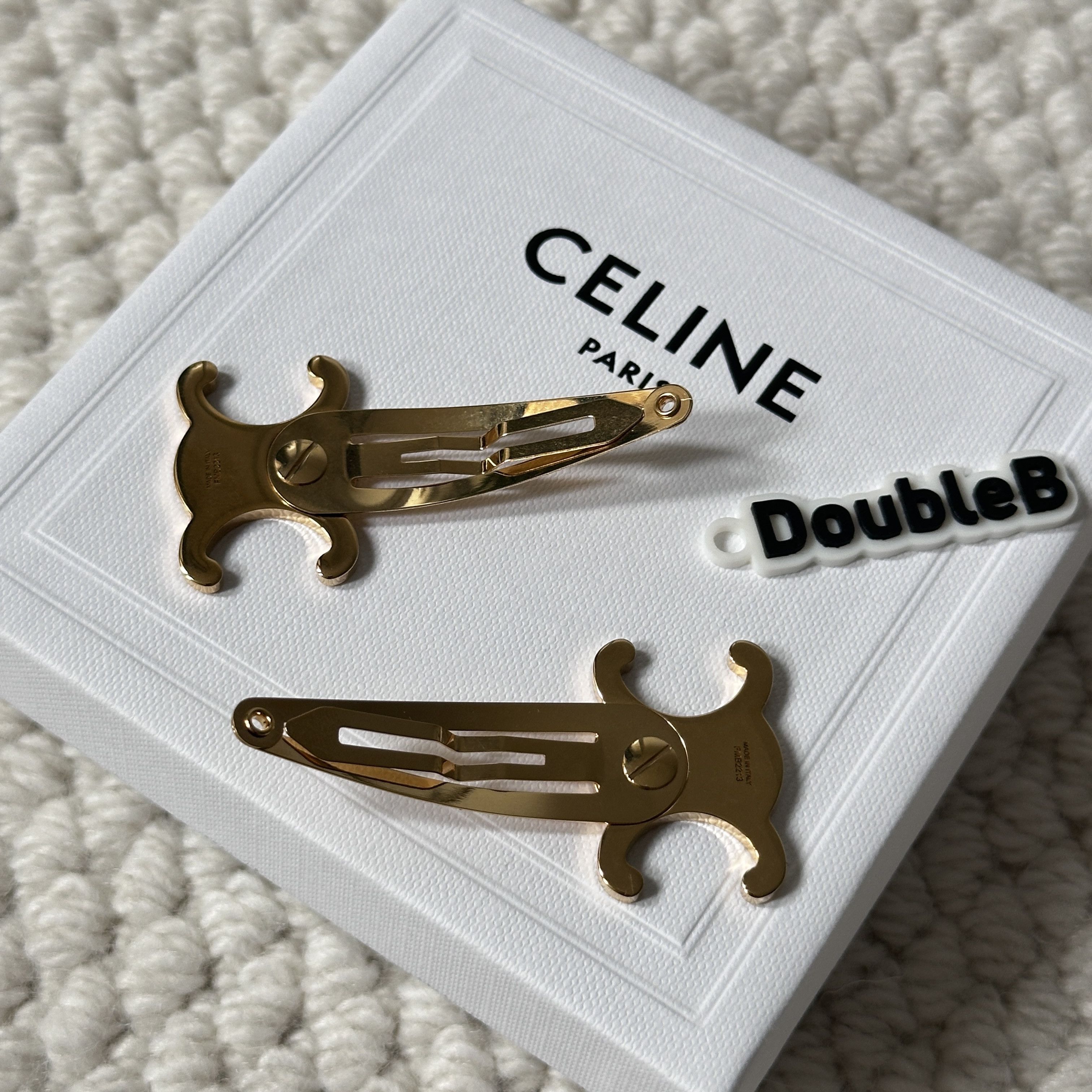 Celine CELINE SET OF 2 SNAP HAIR CLIPS Size ONE SIZE - 4 Thumbnail