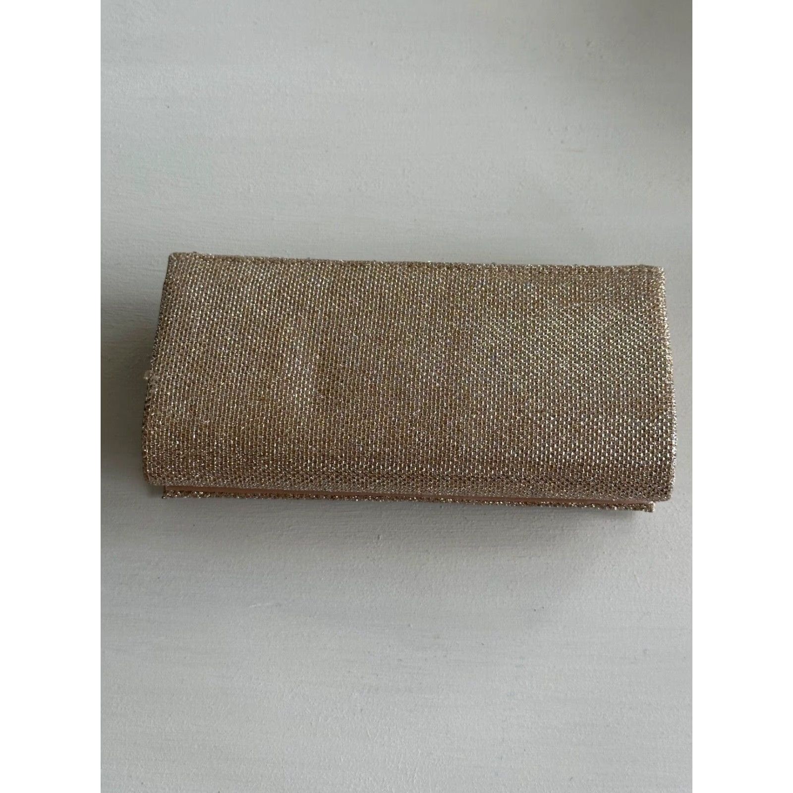 Jessica McClintock Jessica McClintock Clutch Crossbody Purse Sparkle Stones Champagne Gold Rose Lipin? Size ONE SIZE - 2 Thumbnail