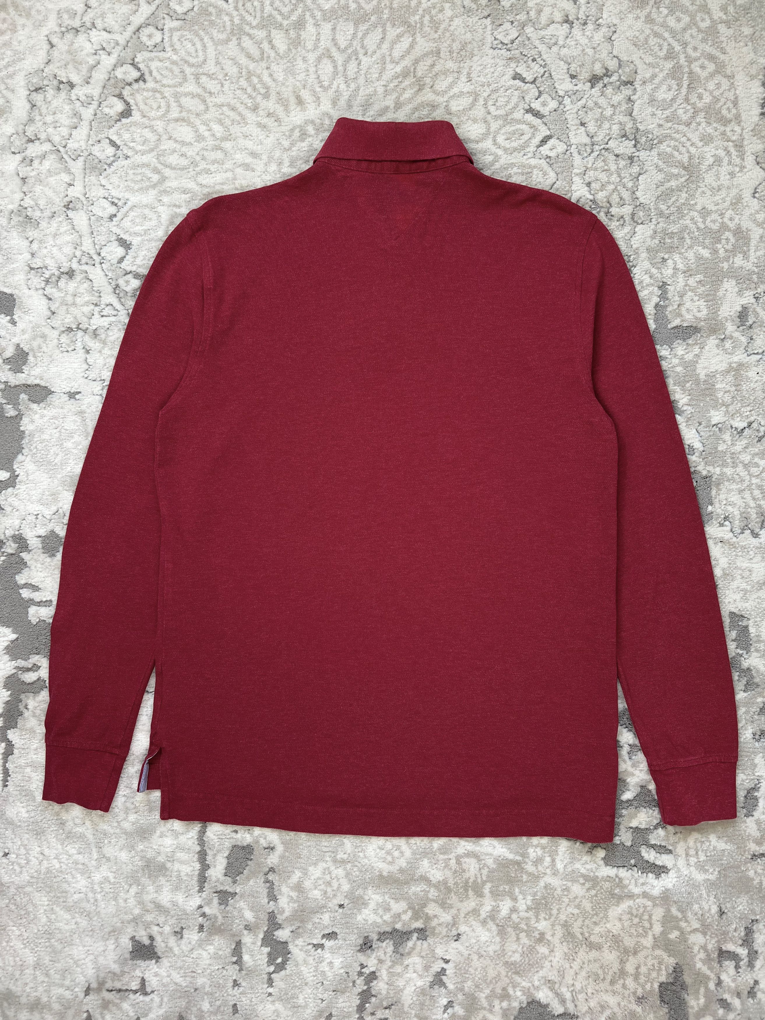 Tommy Hilfiger Tommy Hilfiger Burgundy Long Sleeve Polo Shirt Classic Fit S Size US S / EU 44-46 / 1 - 11 Thumbnail