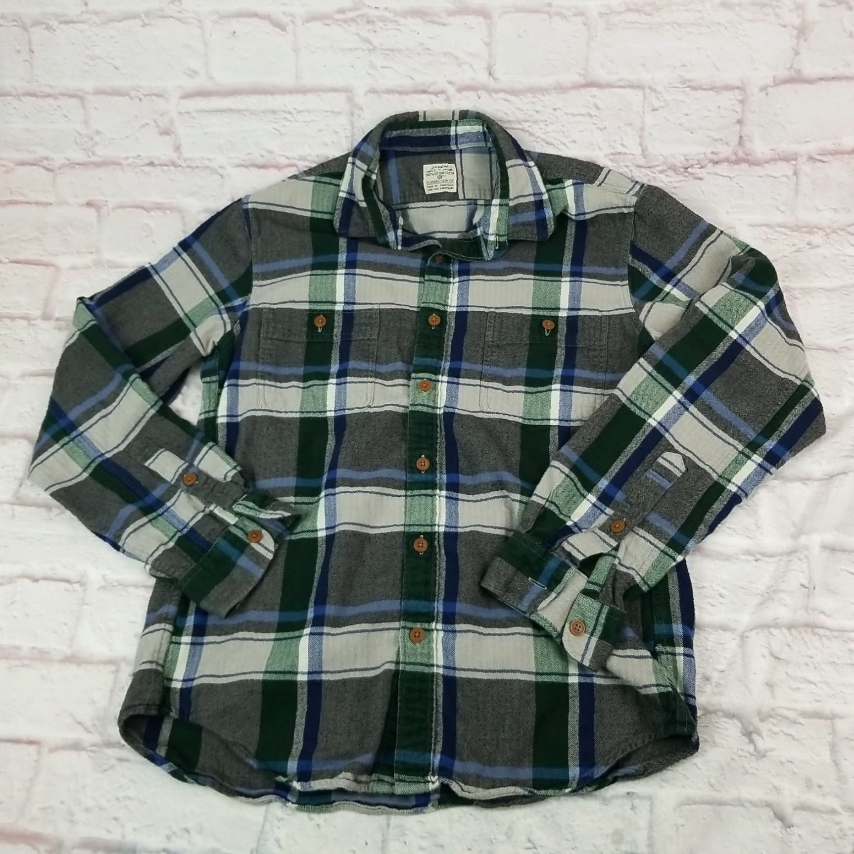 J.Crew J. Crew Flannel Shirt Men M Slim Button-Up Long Sleeve Plaid 100% Cotton Size US M / EU 48-50 / 2 - 2 Thumbnail