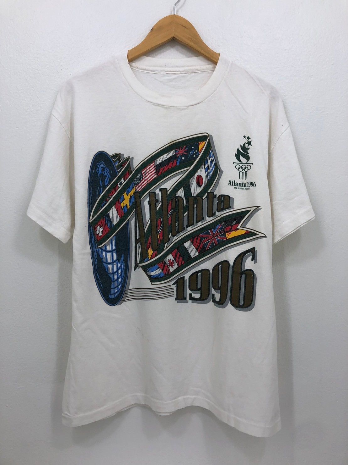Vintage Vintage 90's Olympic Atlanta shirt wts01 Size US L / EU 52-54 / 3 - 2 Thumbnail