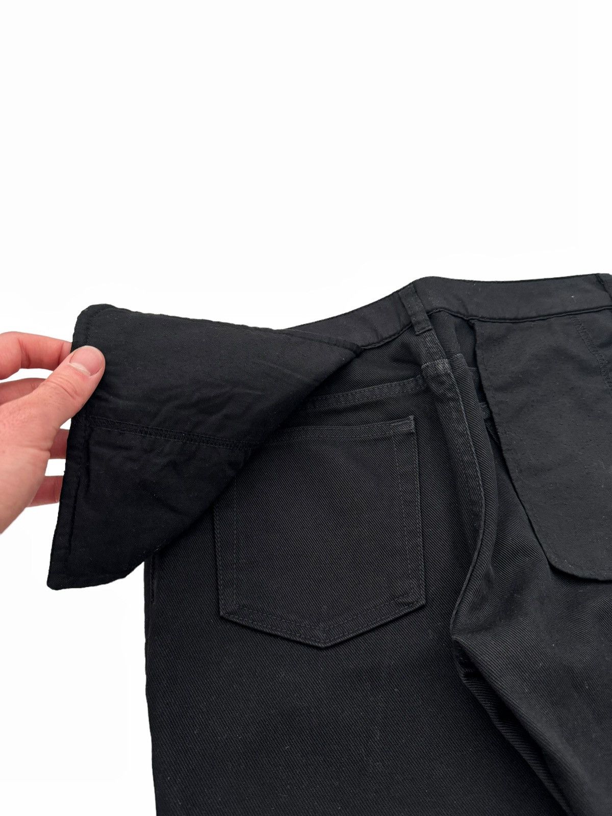 Helmut Lang SS2003 Inside Out Black Denim Jeans Size US 27 - 7 Thumbnail