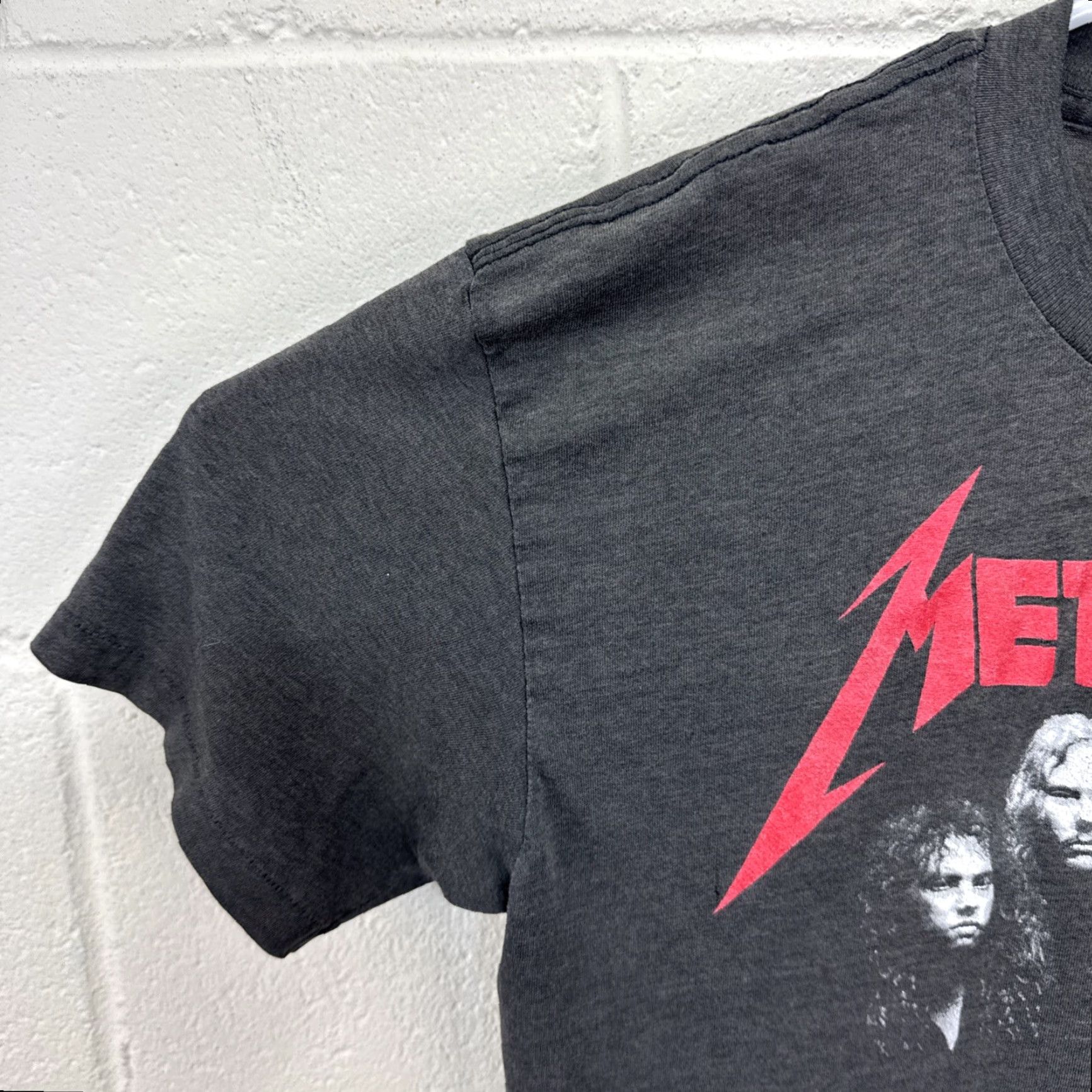 Vintage VINTAGE Metallica and Justice For All T Shirt Medium Black 1988 80s Band Music Logo Graphic Print Men XL Short Sleeve Crew Neck Cotton Knit Fade Size US XL / EU 56 / 4 - 5 Thumbnail