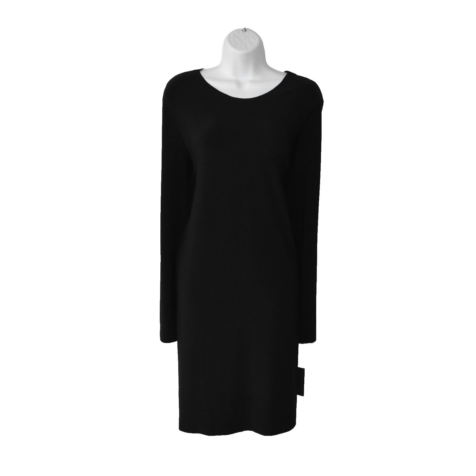 Norma Kamali NWT NORMA KAMALI Black Long Sleeve Crew Knee Length Dress M Size M / US 6-8 / IT 42-44 - 1 Thumbnail