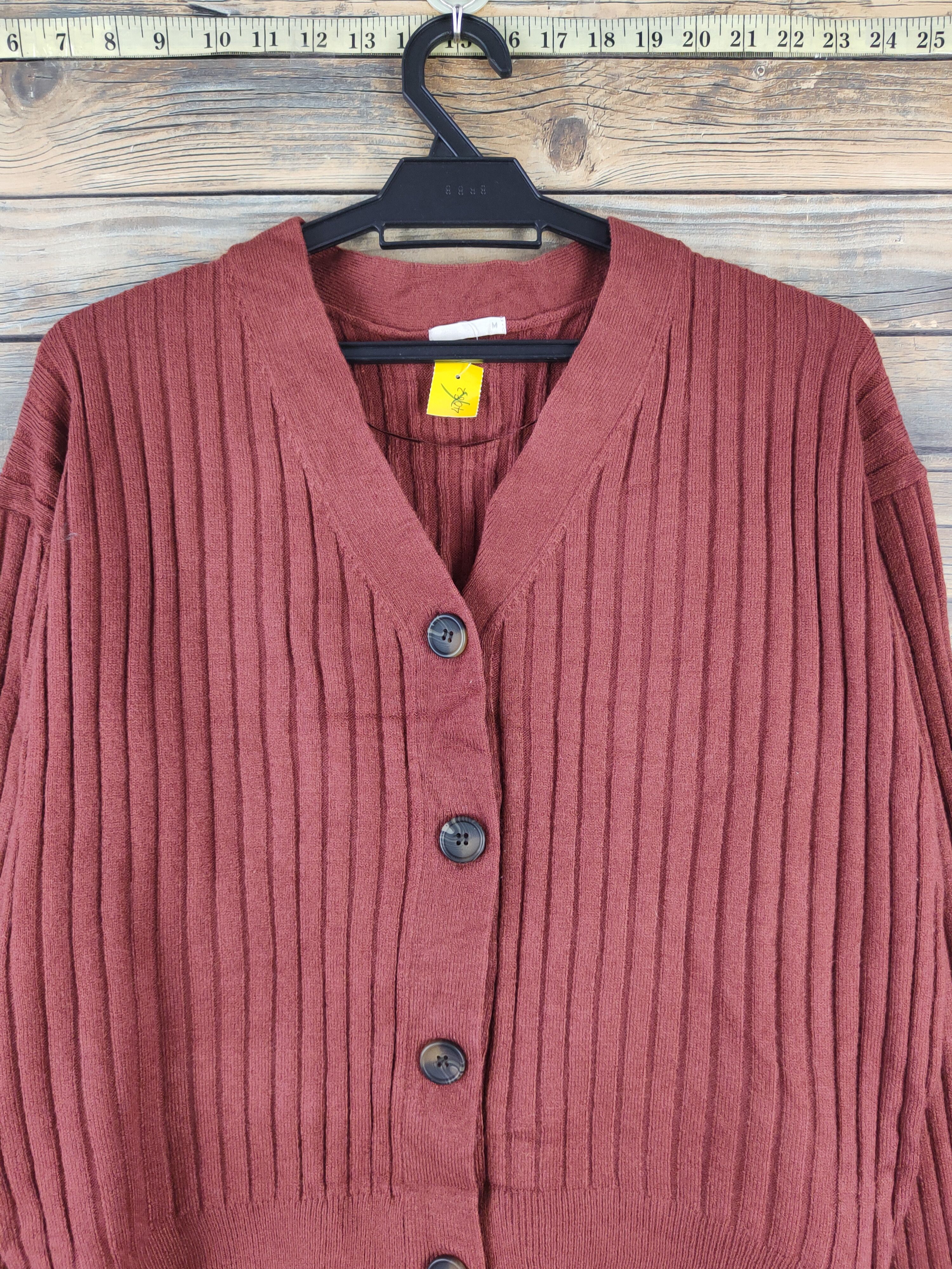 GU GU Dark Brown Knitwear Cardigan #W2236 Size M / US 6-8 / IT 42-44 - 2 Thumbnail