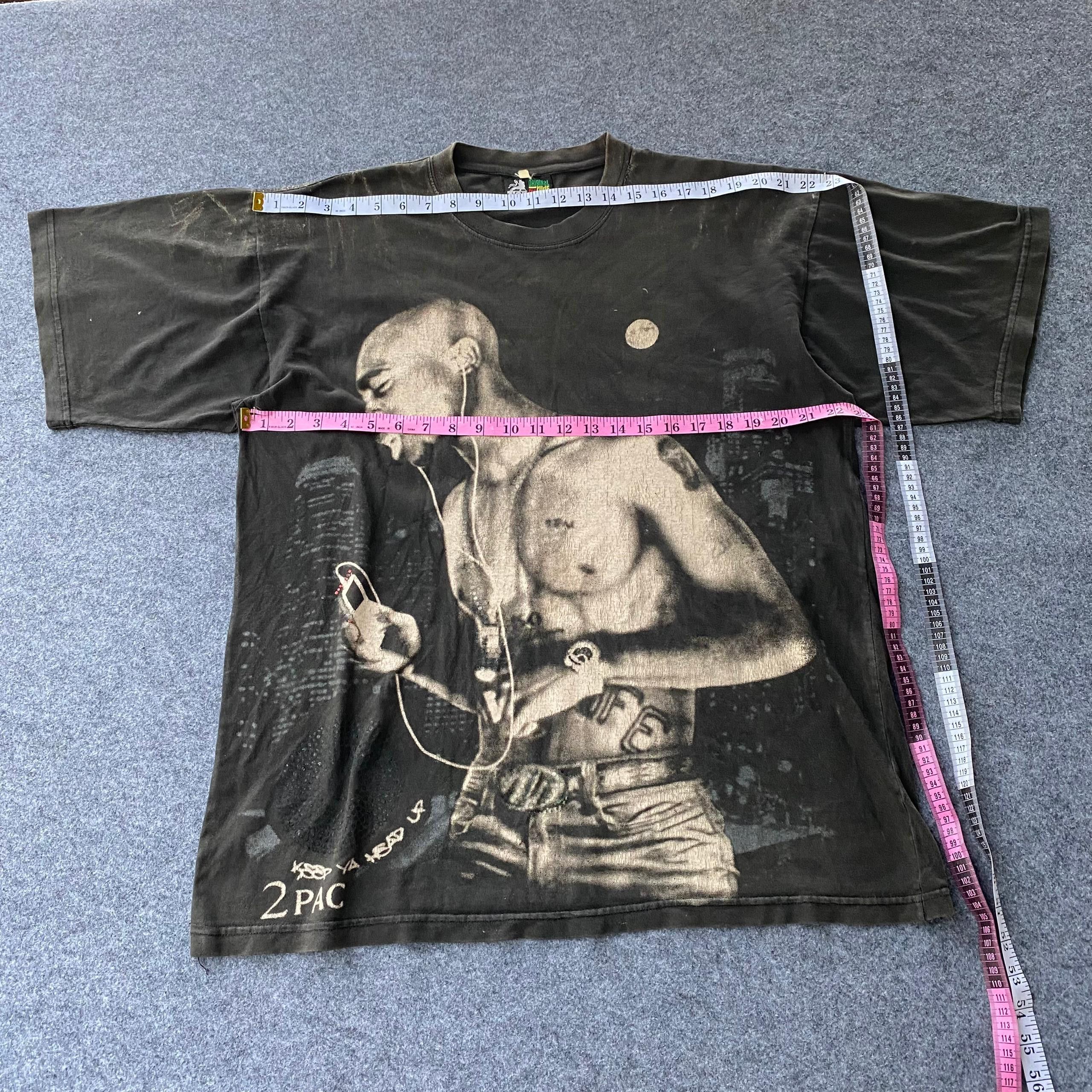 Rap Tees Vintage Tupac Fullprint Rapper Tshirt Size US XL / EU 56 / 4 - 4 Thumbnail