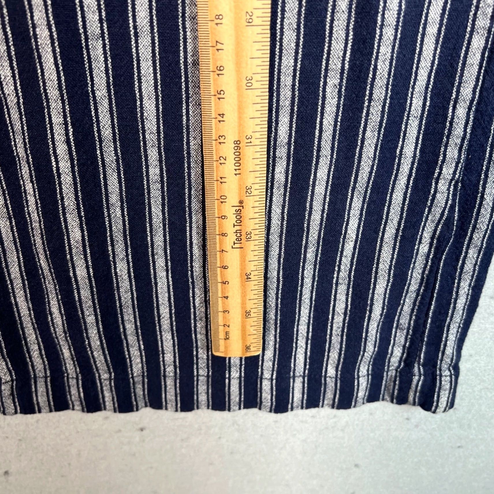 Gap Gap Pants Womens 4 Regular Striped Wide-Leg Blue & White Cotton Blend Casual Business - Adult Womens 4 Size 27" / US 4 / IT 40 - 7 Thumbnail