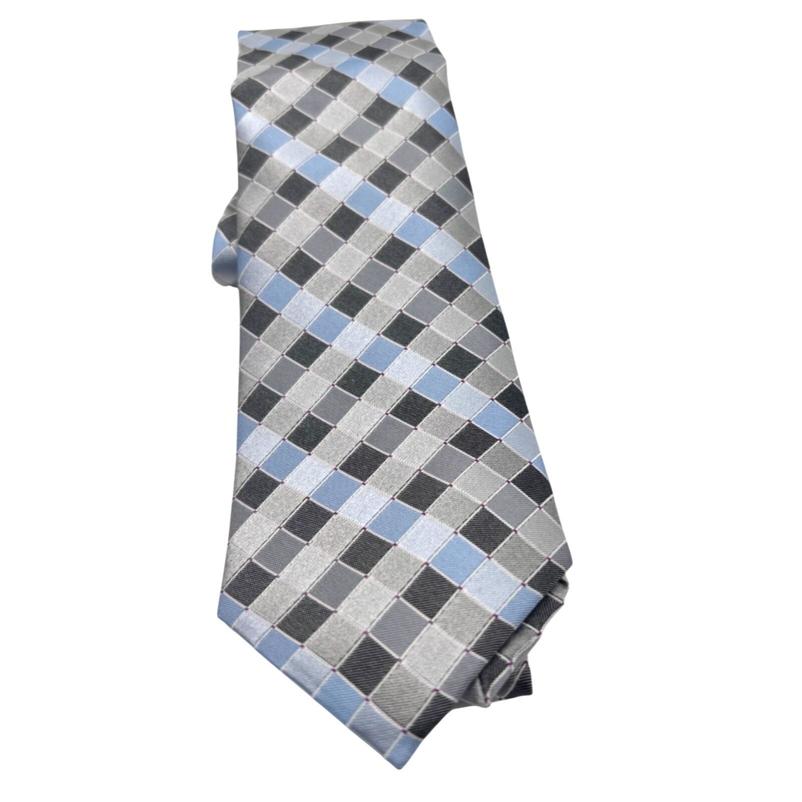 Perry Ellis Perry Ellis Portfolio Stolk Geo Slim Silk Necktie, Black, O Size ONE SIZE - 2 Thumbnail