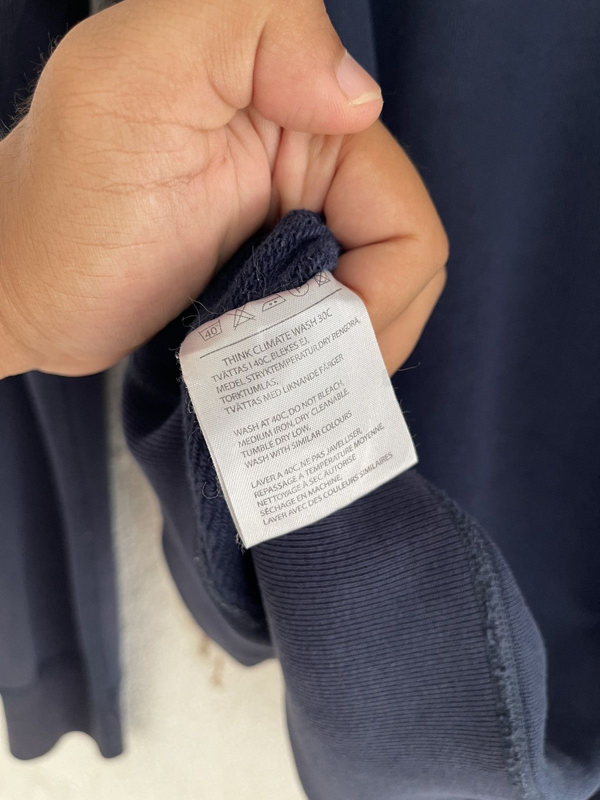 Acne Studios AW12 Acne Studios College Hood Navy Hoodie Faded Size US S / EU 44-46 / 1 - 8 Thumbnail