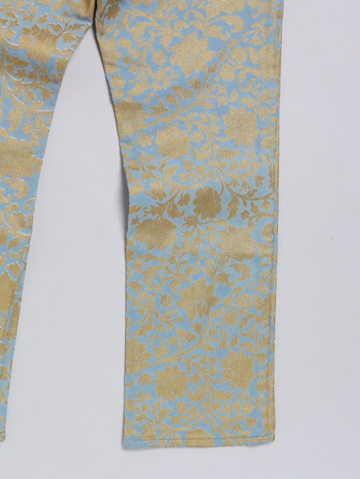 Just Cavalli Just Roberto Cavalli Multicolor Denim Pants Gold Printed Size 28" / US 6 / IT 42 - 7 Thumbnail