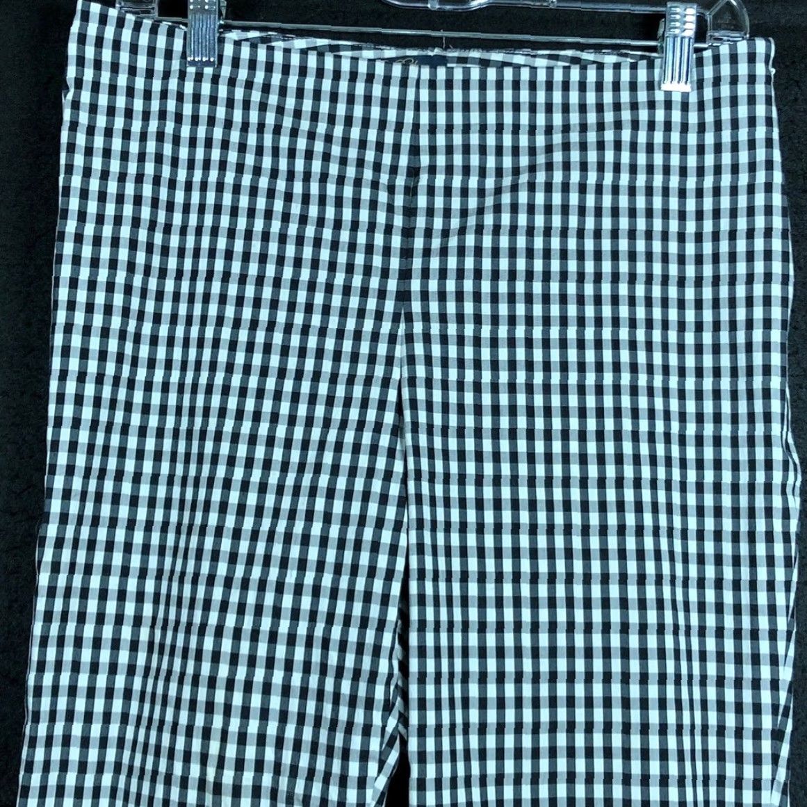 Brooks Brothers Brooks Brothers Womens Pants Black White Natalie Fit Pull On Side Zip Stretch 10 Size 32" / US 10 / IT 46 - 2 Thumbnail