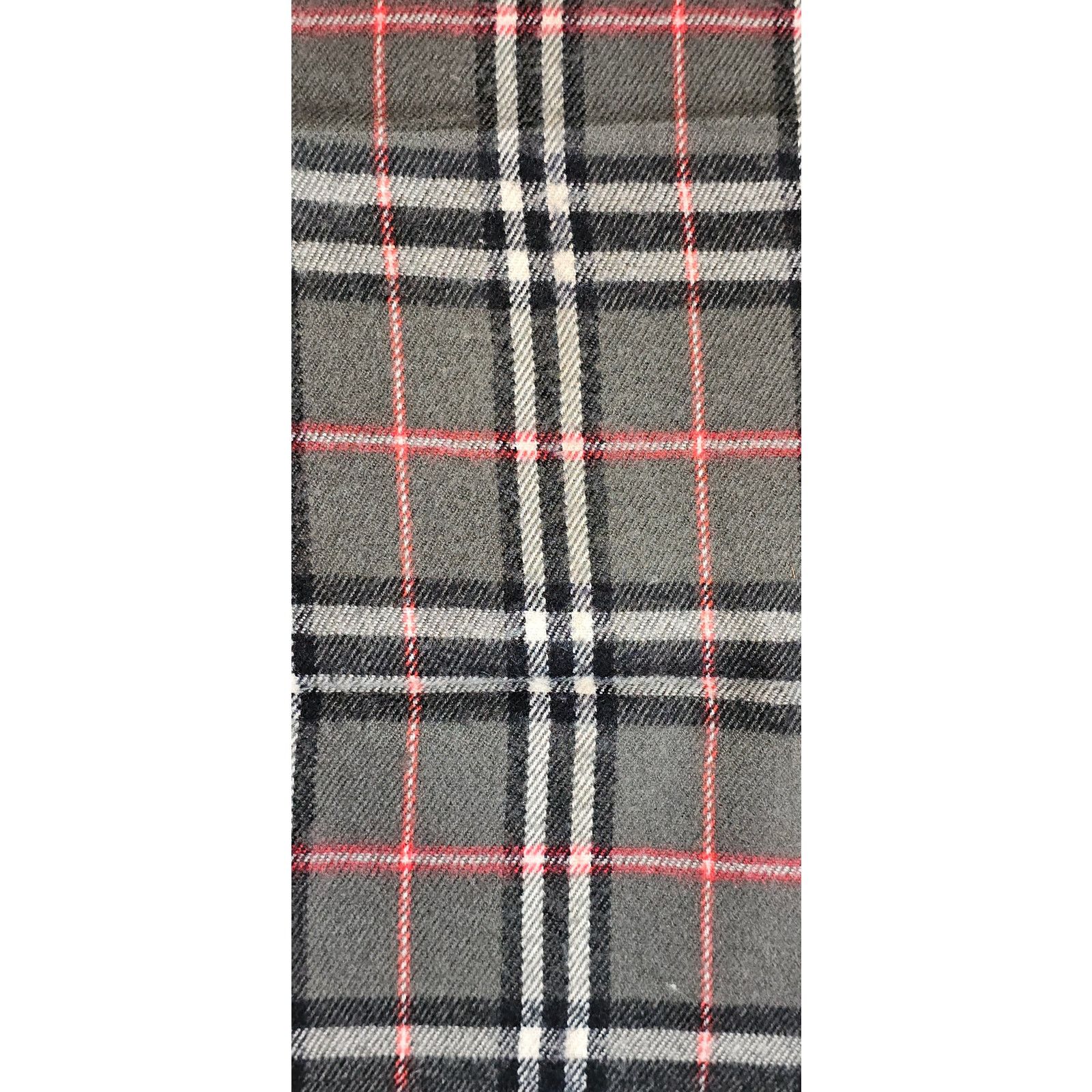 Burberry BURBERRY London 100% Lambswool Gray Scarf Nova Check (3) Size ONE SIZE - 9 Thumbnail