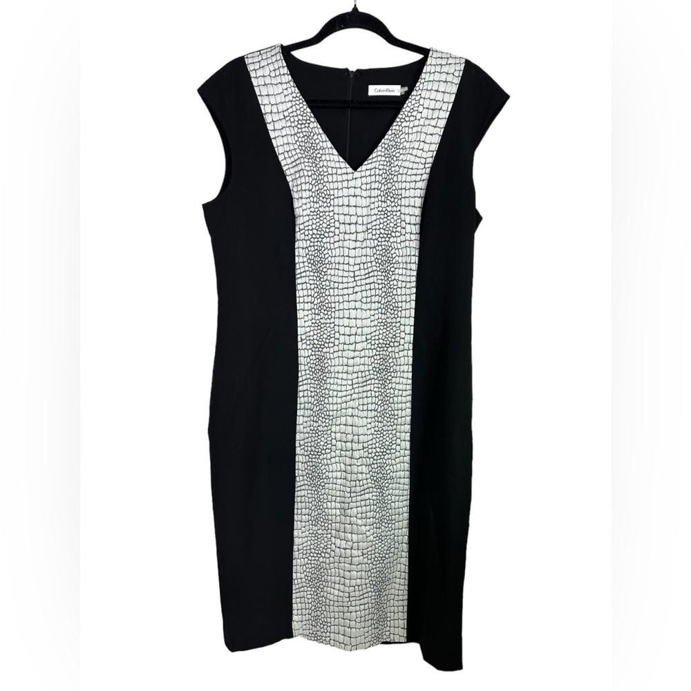 Calvin Klein Calvin Klein l Animal Texture Sheath Dress Size 12 Size XL / US 12-14 / IT 48-50 - 2 Thumbnail