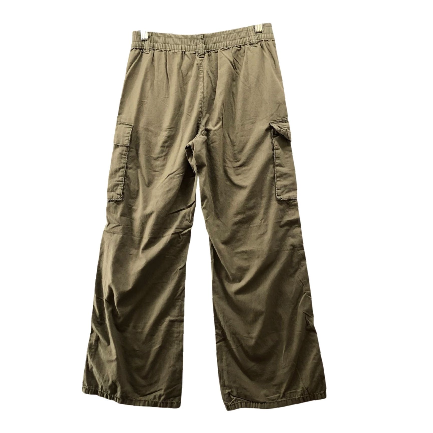 H&M H&M Baggy Cargo Pants Womens 2 Army Green Cotton Elastic Waist Loose Wide Leg Size 26" / US 2 / IT 38 - 2 Thumbnail