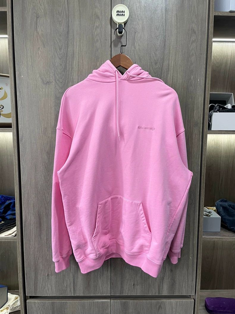 Balenciaga Balenciaga Pink Embroidered Hoodie Size US XS / EU 42 / 0 - 1 Thumbnail