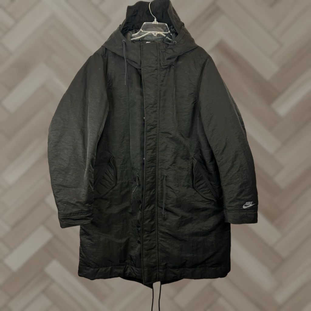 Nike Nike Sportswear Parka Coat Jacket Parka Hooded Long Sleeve Zip Down Black Men L Size Mens Activewear Winter Size US L / EU 52-54 / 3 - 1 Thumbnail