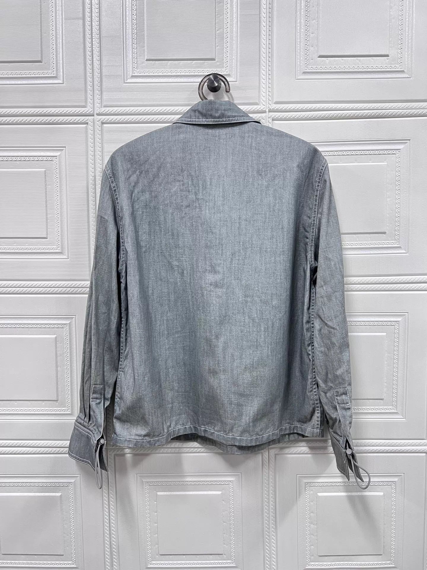 Fendi Fendi Embossed Logo Denim LS Shirt 40 99New D61506 Size S / US 4 / IT 40 - 2 Thumbnail