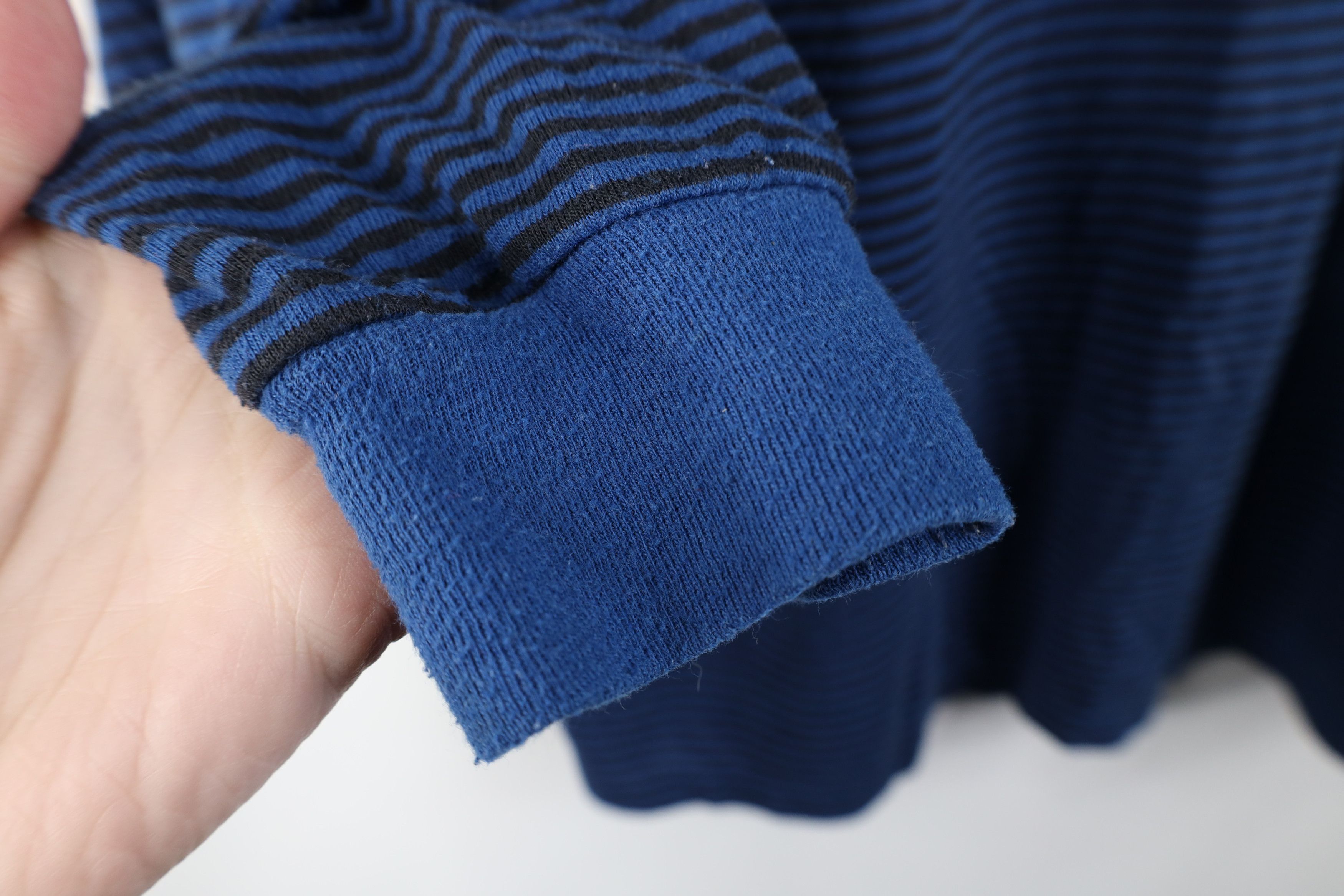 Vintage Vintage 70s Streetwear Long Sleeve Rugby Polo Shirt Blue Size US L / EU 52-54 / 3 - 8 Thumbnail