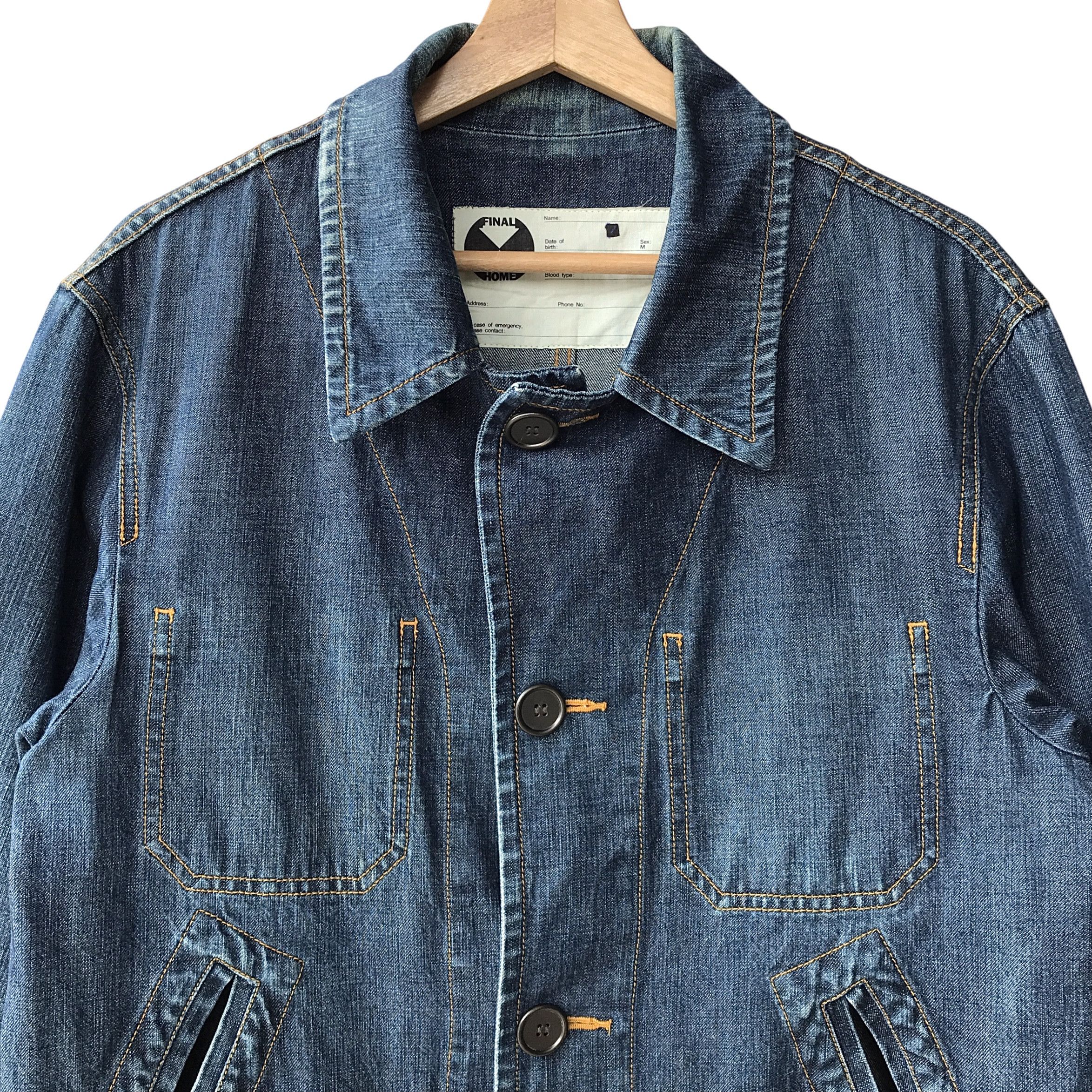 Final Home × Issey Miyake × Japanese Brand Final Home Japan Kosuke Tsumura Denim Survival Jacket Size US L / EU 52-54 / 3 - 3 Thumbnail