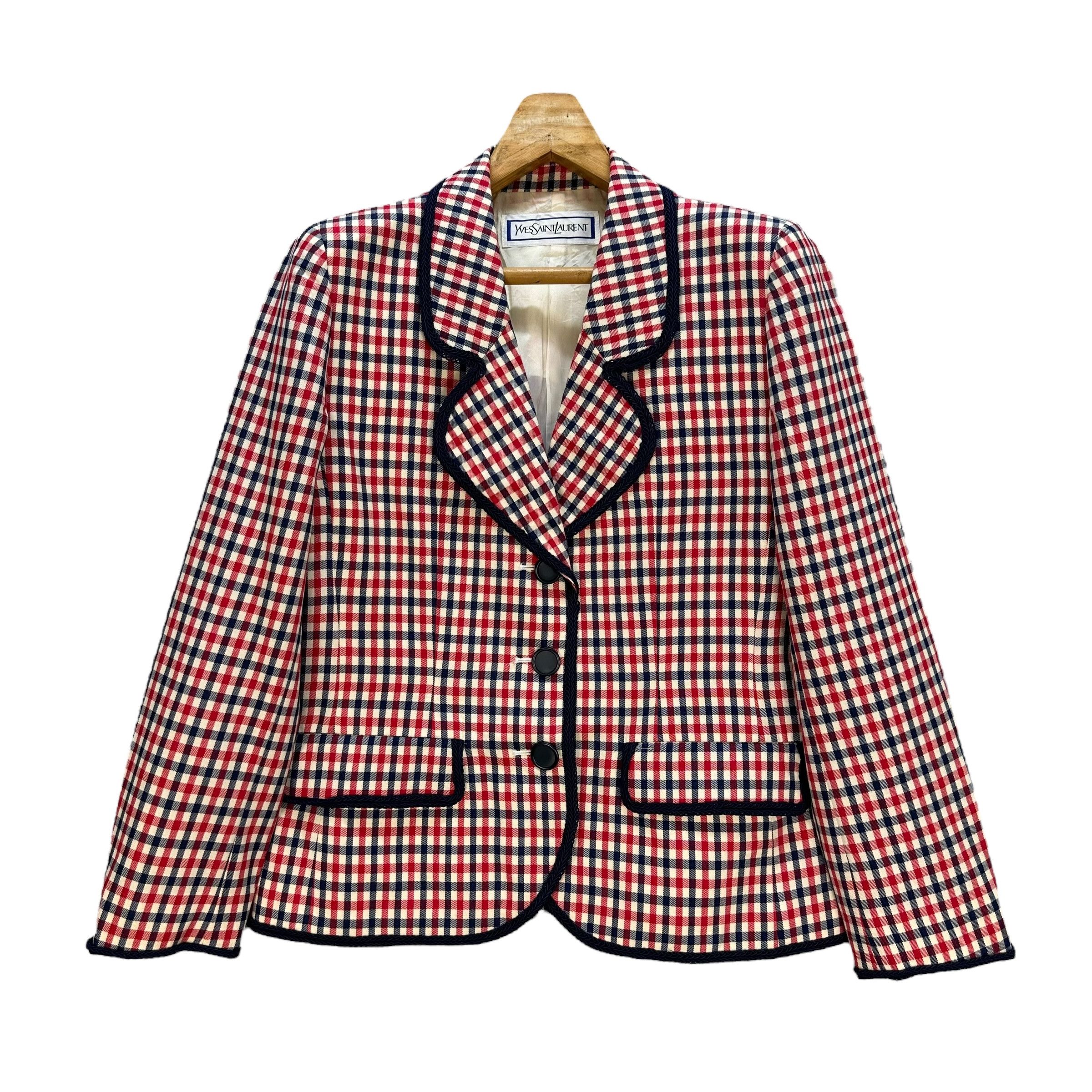 Yves Saint Laurent Yves Saint Laurent Checked Casual Jacket #A6-0168 Size M / US 6-8 / IT 42-44 - 1 Thumbnail
