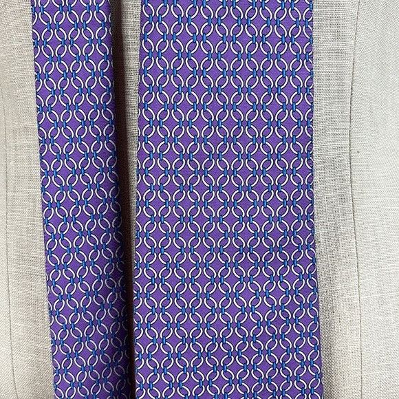 Brooks Brothers Brooks Brothers Purple Chain Link Bit Silk Tie Size ONE SIZE - 2 Thumbnail