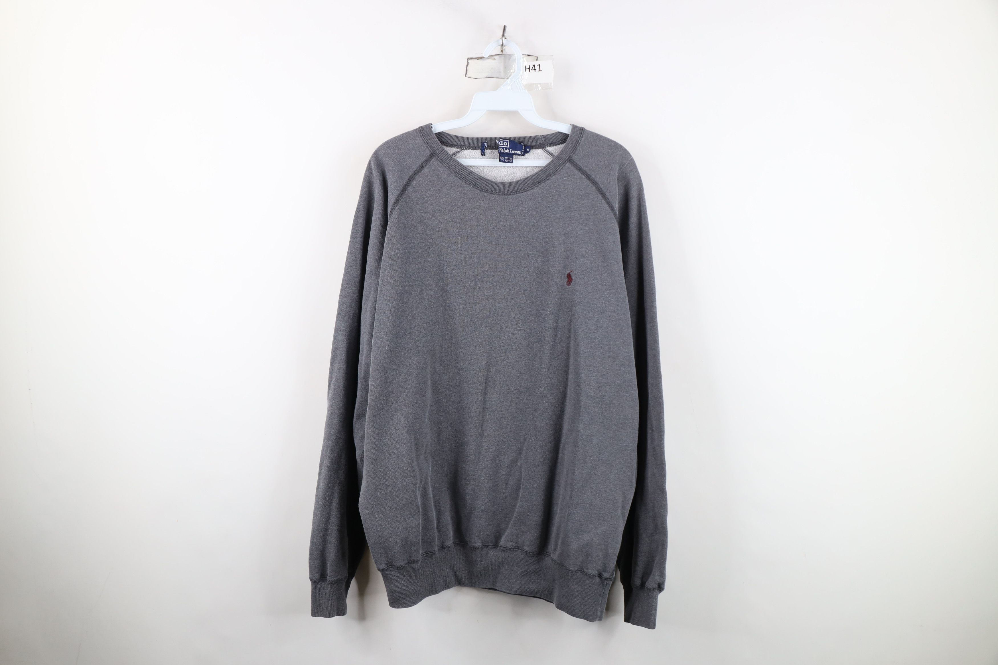 Polo Ralph Lauren Vintage 80s 90s Ralph Lauren Raglan Crewneck Sweatshirt Gray Size US M / EU 48-50 / 2 - 1 Thumbnail