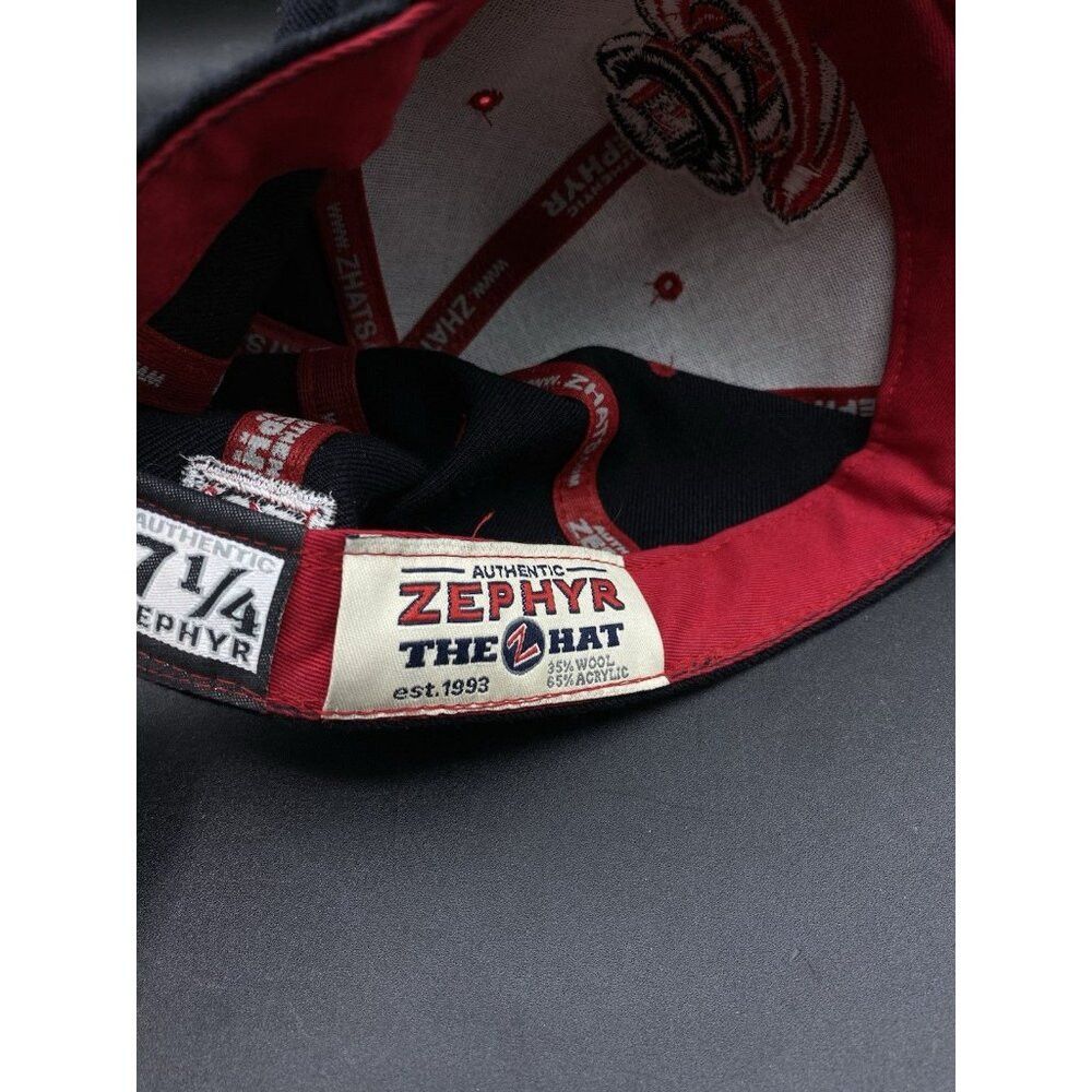 Zephyr Zephyr Brand Black Texas Tech Fitted Hat 7 1/4 Embroidery R Size ONE SIZE - 6 Thumbnail