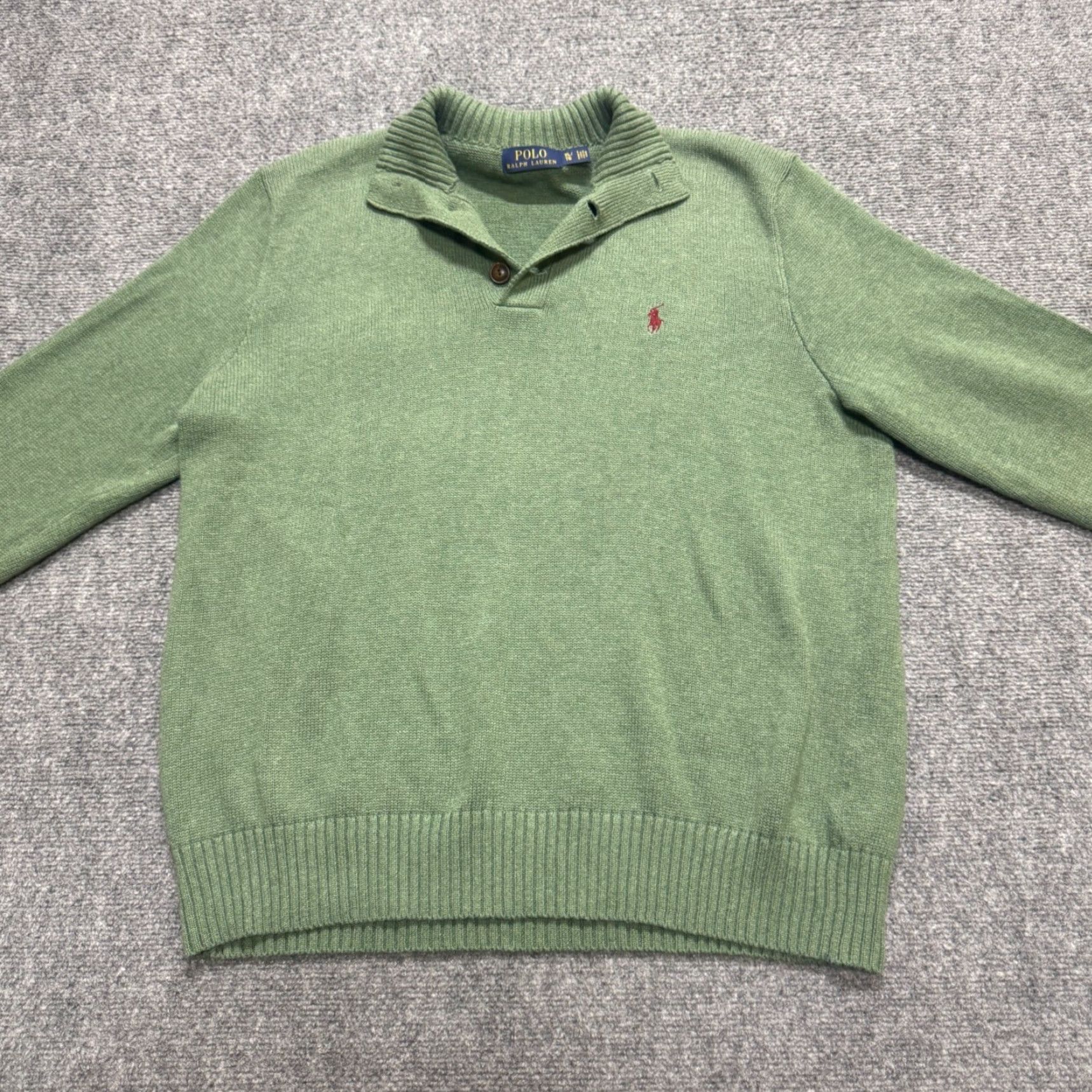 Polo Ralph Lauren VTG Polo Ralph Lauren Polo Shirt 1/4 Button Up Mens XL Green Collared Dress Attire Y2K 90s Mens Size US XL / EU 56 / 4 - 7 Thumbnail