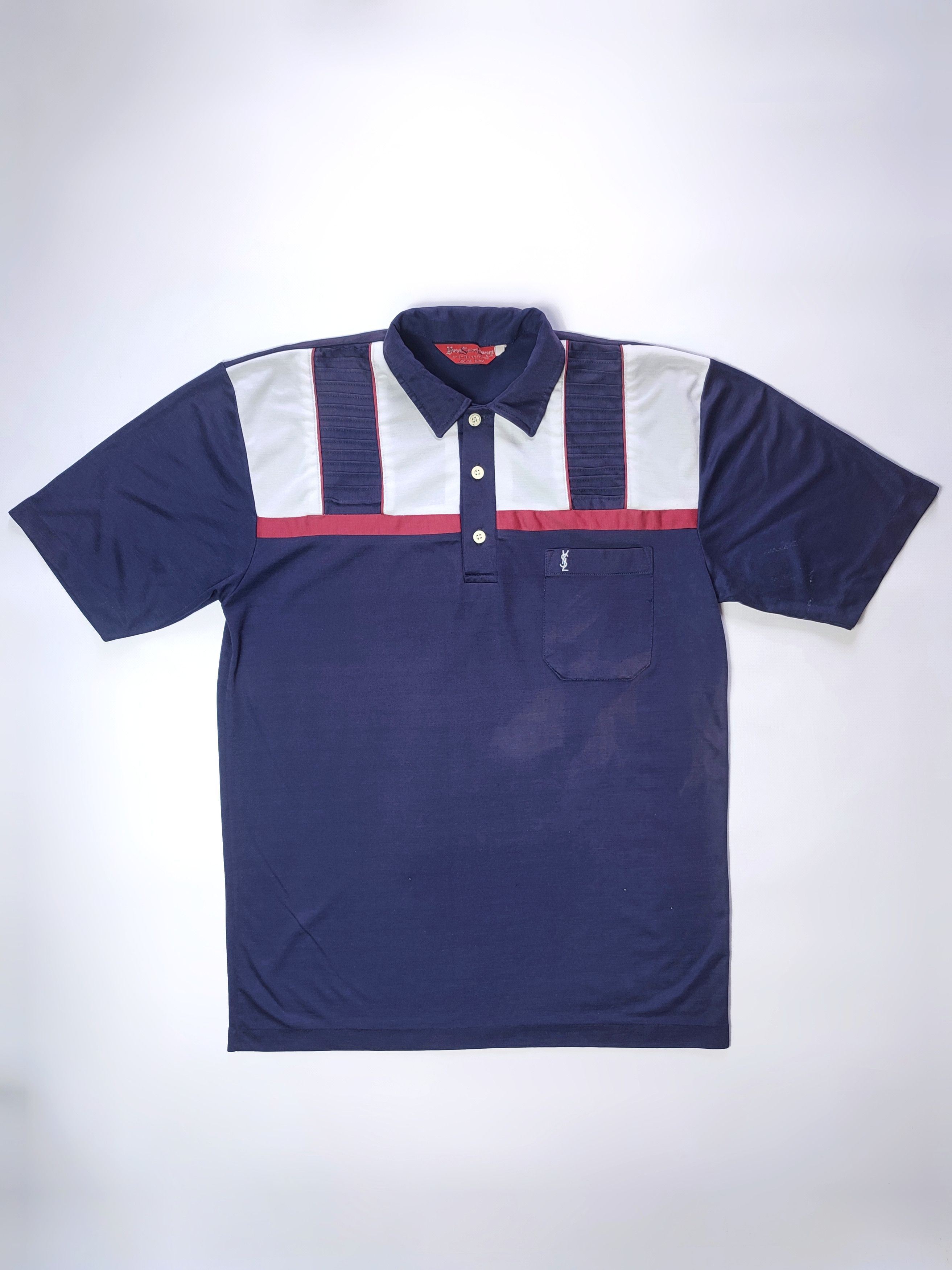 Vintage 80's YSL vintage sport polo t-shirt faded Size US L / EU 52-54 / 3 - 3 Thumbnail