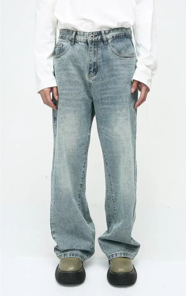 Japanese Brand Etsuko x Miku Classic vintage washed wide-leg loose jeans Size US 32 / EU 48 - 7 Thumbnail