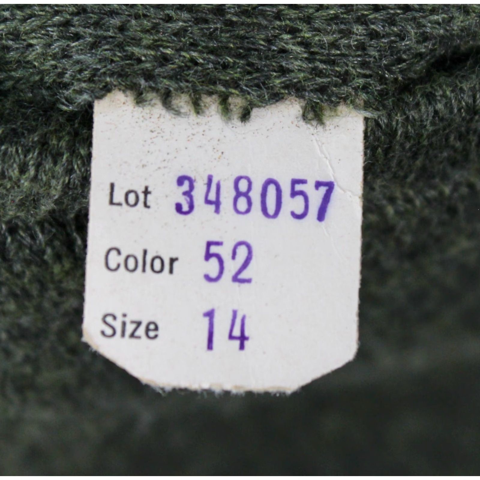 Vintage 1960s Boy's Cardigan VTG Green Cotton Blend Size 14 Lined Sweater 60s Family Vintage Knit Size US S / EU 44-46 / 1 - 4 Thumbnail