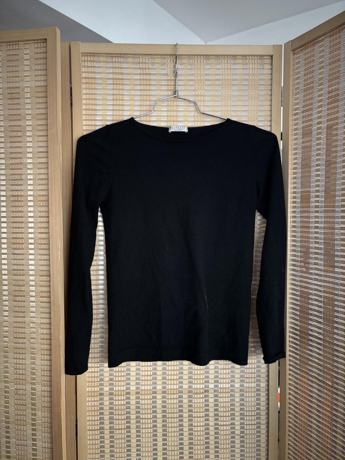 Brunello Cucinelli Brunello Cucinelli Cashmere Bateau Black Sweater size XS Size XS / US 0-2 / IT 36-38 - 1 Thumbnail