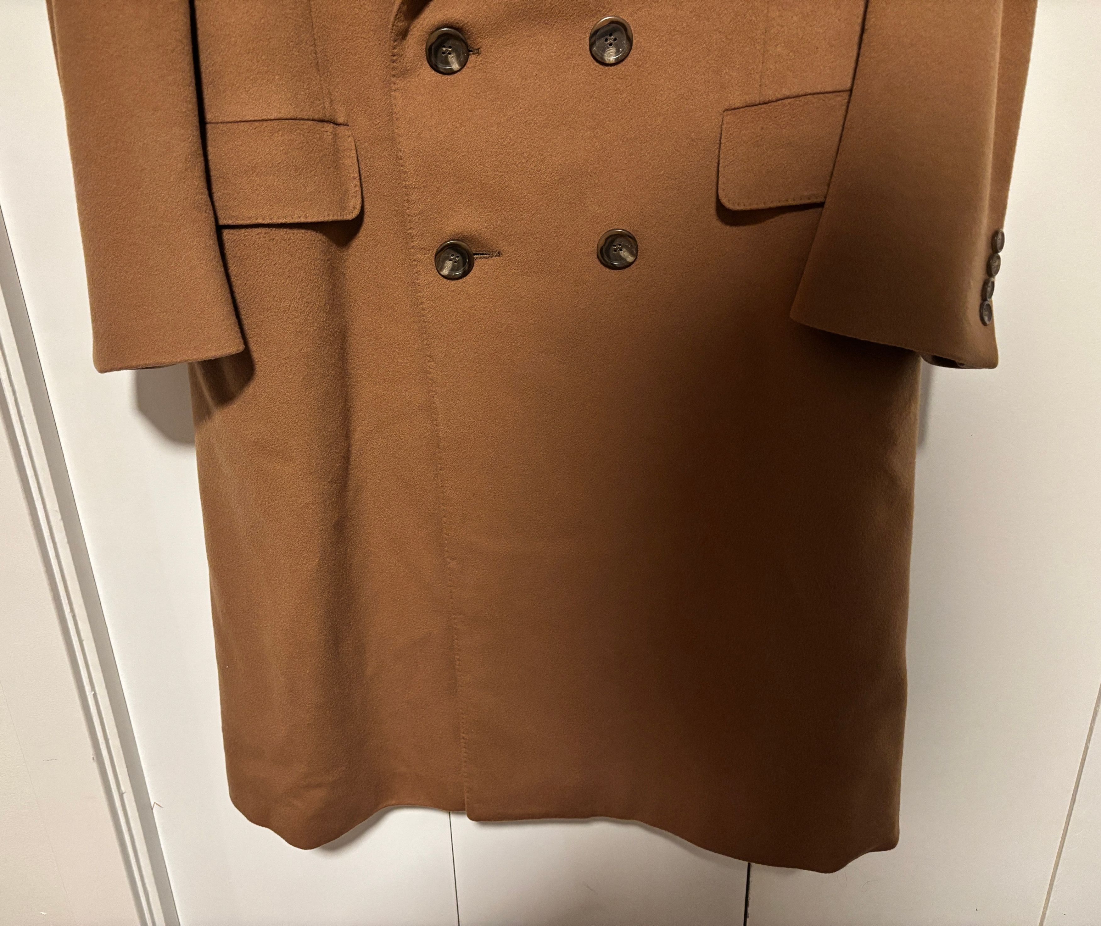 Samuelsohn Cashmere Double Breasted Tan/Camel Overcoat Polo Coat - M/L Size US L / EU 52-54 / 3 - 10 Thumbnail